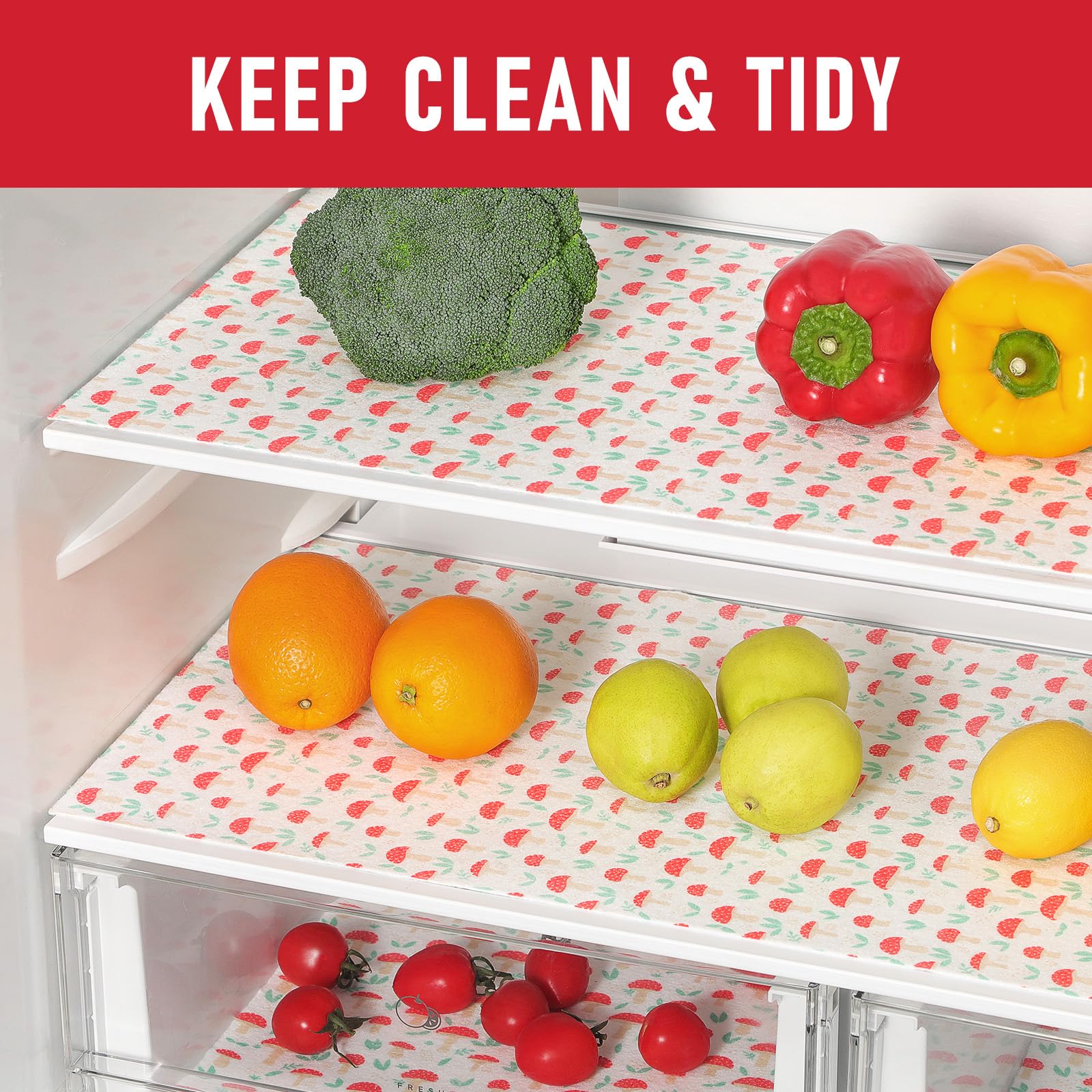 6 Pack Cloth Shelf Liners for Kitchen Cabinets
