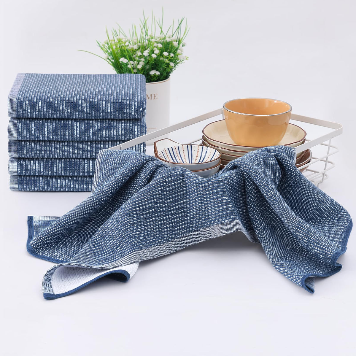380 GSM Cotton Premium Kitchen Towels 8 Pack (8 Count)