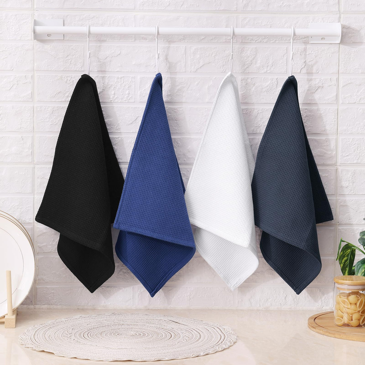 100% Cotton Waffle Weave Dish Cloths (12 Count)