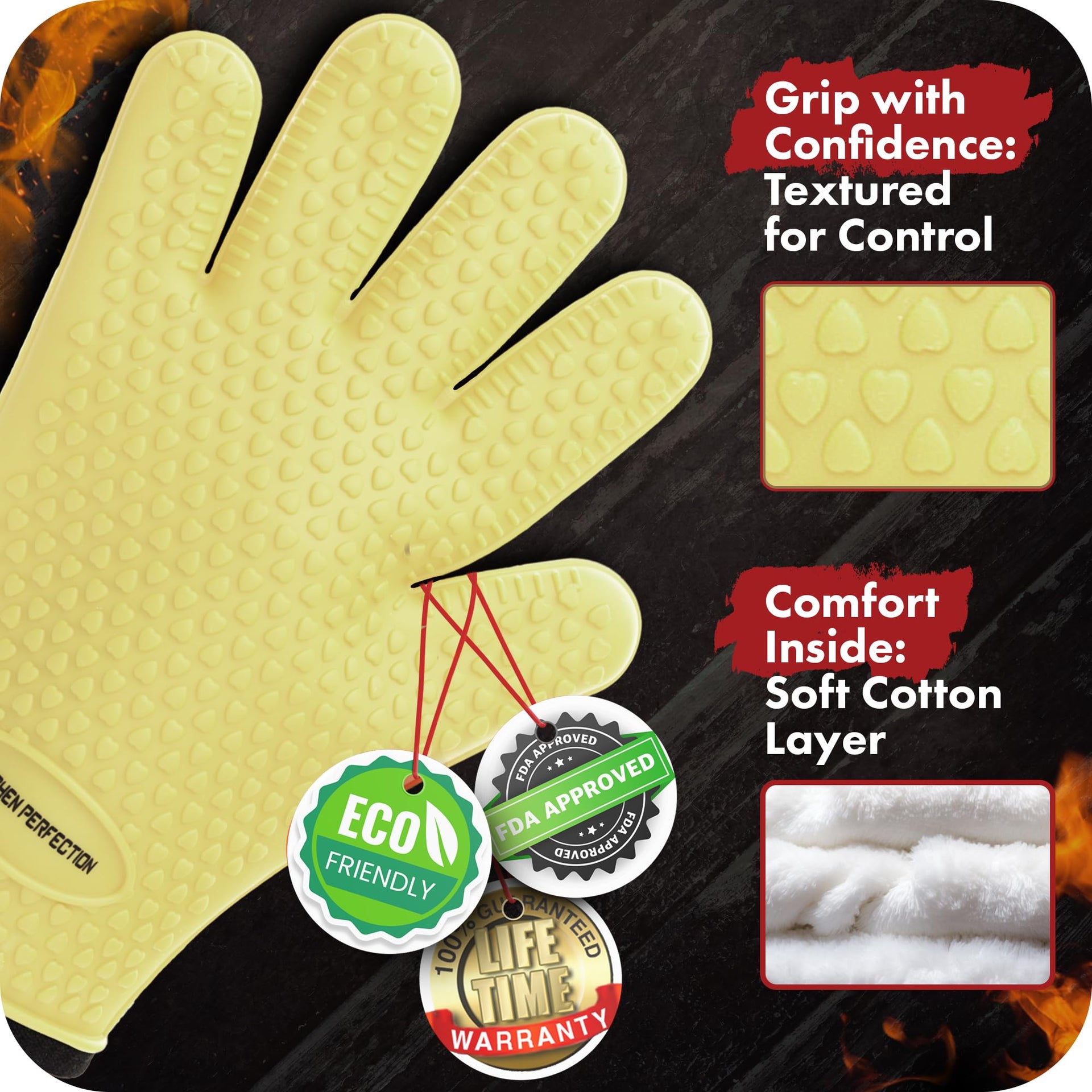 Silicone Smoker BBQ Gloves (2 Count)