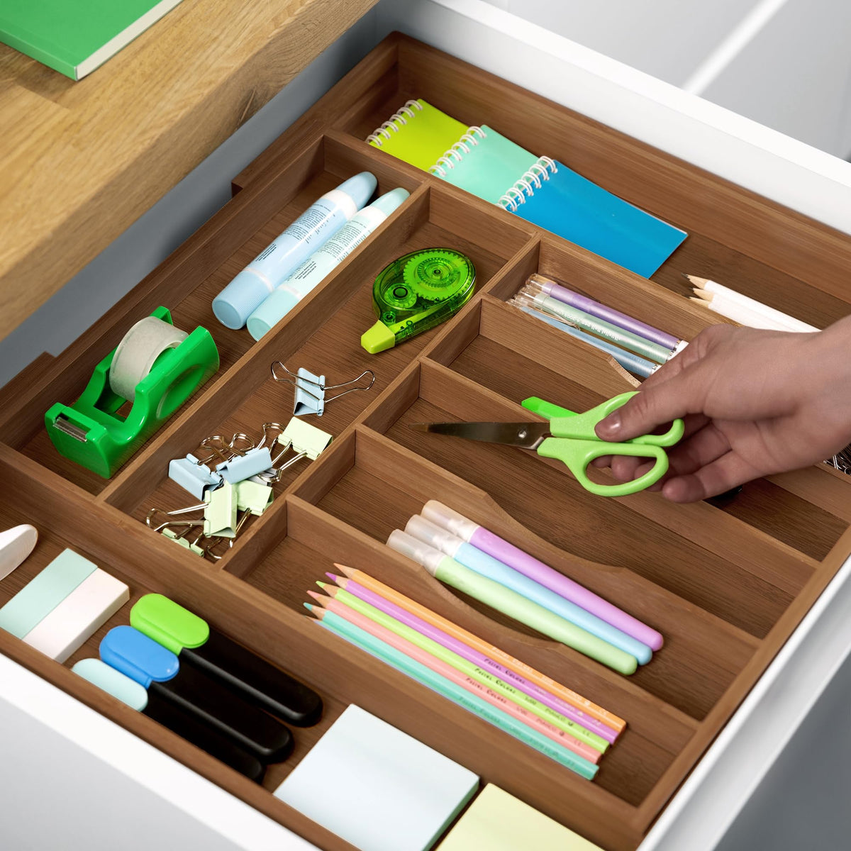 Luxury Bamboo Kitchen Drawer Organizer