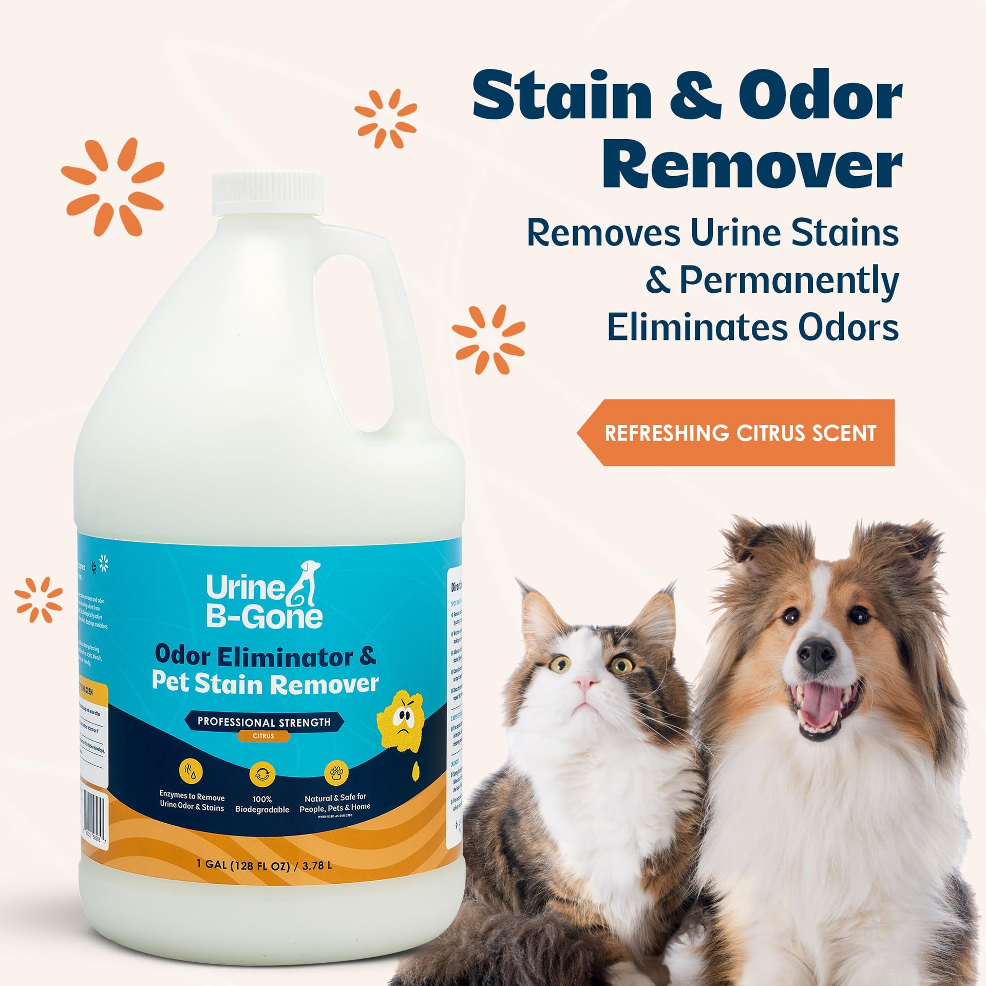 Urine B Gone Enzyme Cleaner for Human (128 Fl Oz)