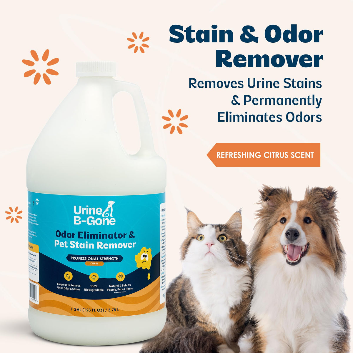 Urine B Gone Enzyme Cleaner for Human (128 Fl Oz)