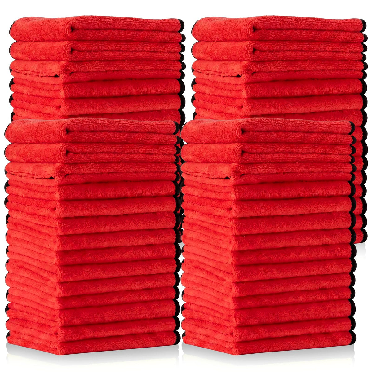 60 Pcs Red Microfiber Towels (60 Count)