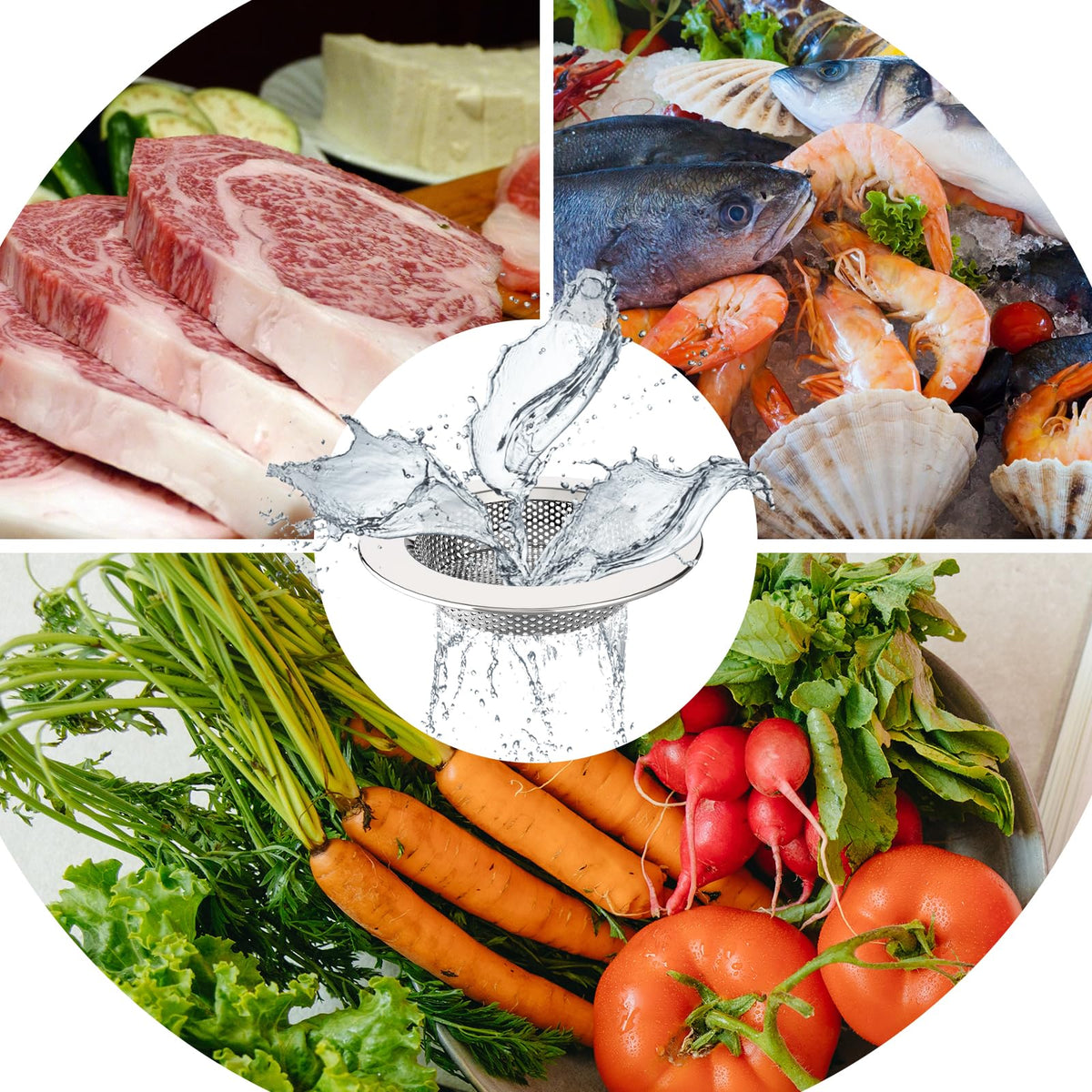 Kitchen Sink Strainer (3 Count)