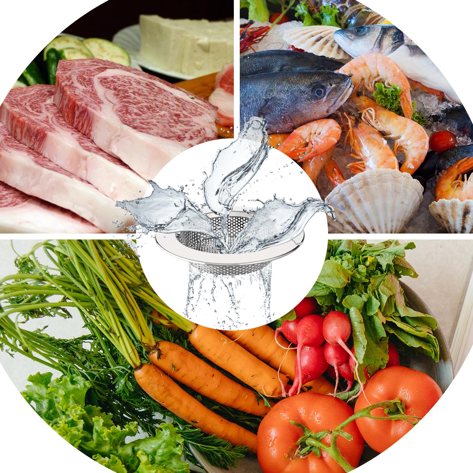 Kitchen Sink Strainer (3 Count)