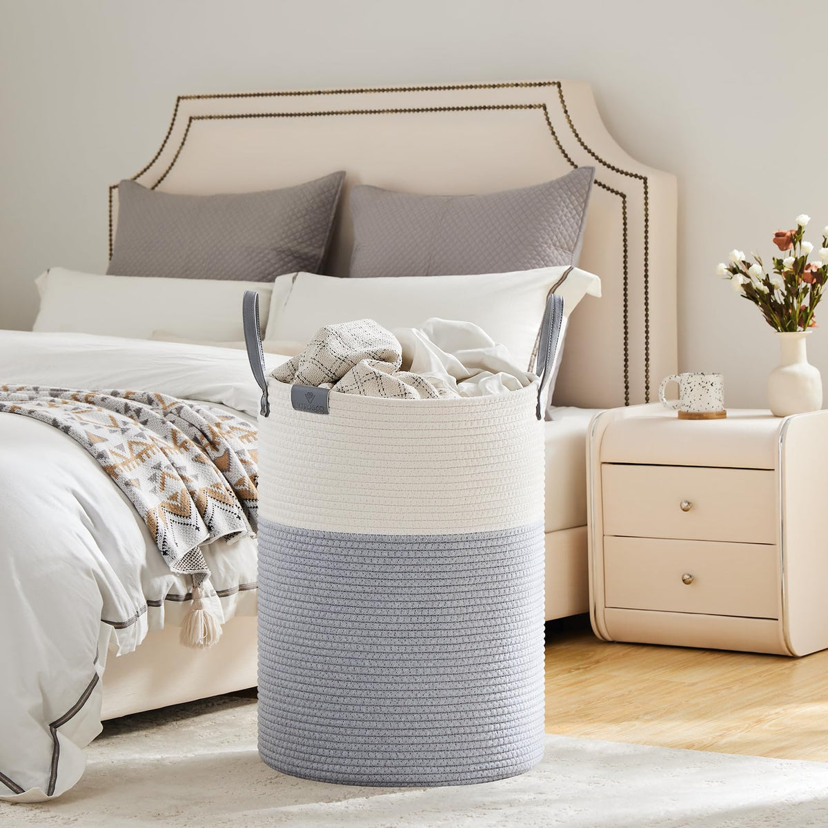 100L Tall Woven Rope Laundry Hamper (3381.4023 Fl Oz) - ModHome Supplies
