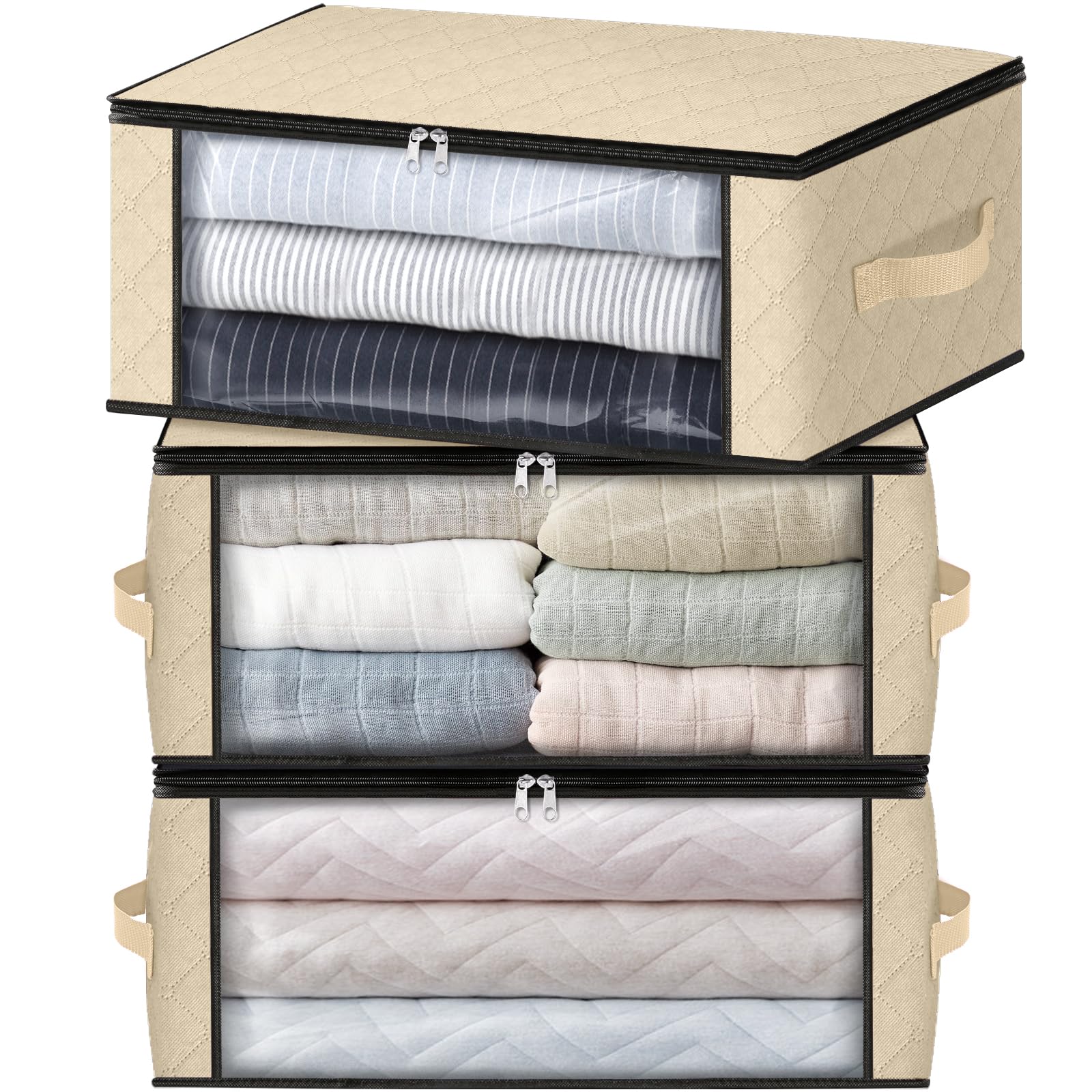 3 Pack Clothes Organizer Storage Bags (3 Count)