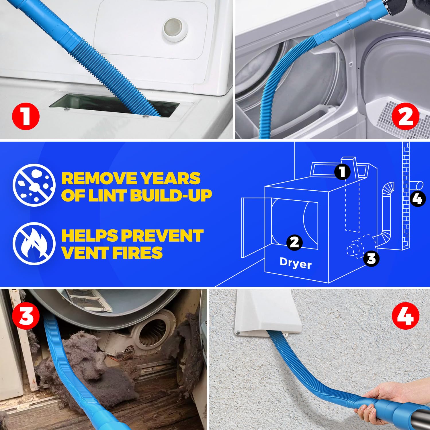 Dryer Vent Cleaner Kit 2Pack (2 Count)