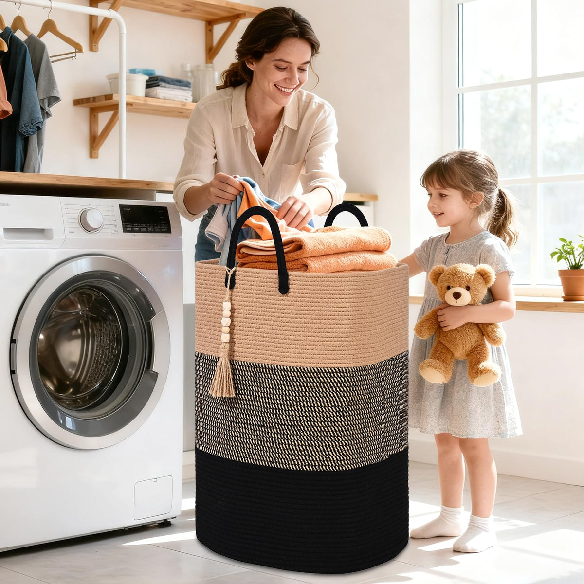 Woven Laundry Basket for Clothes