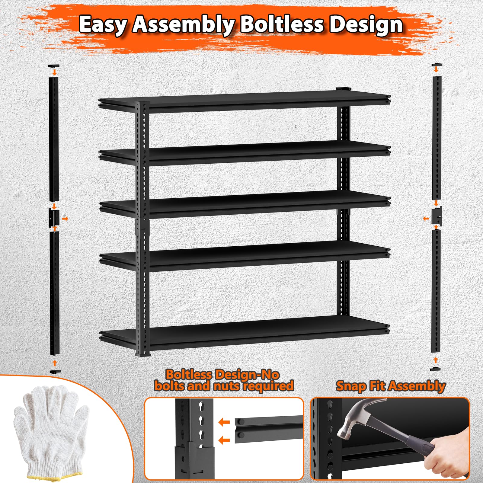 Storage Shelves Heavy Duty 2 PCS (2 Count)