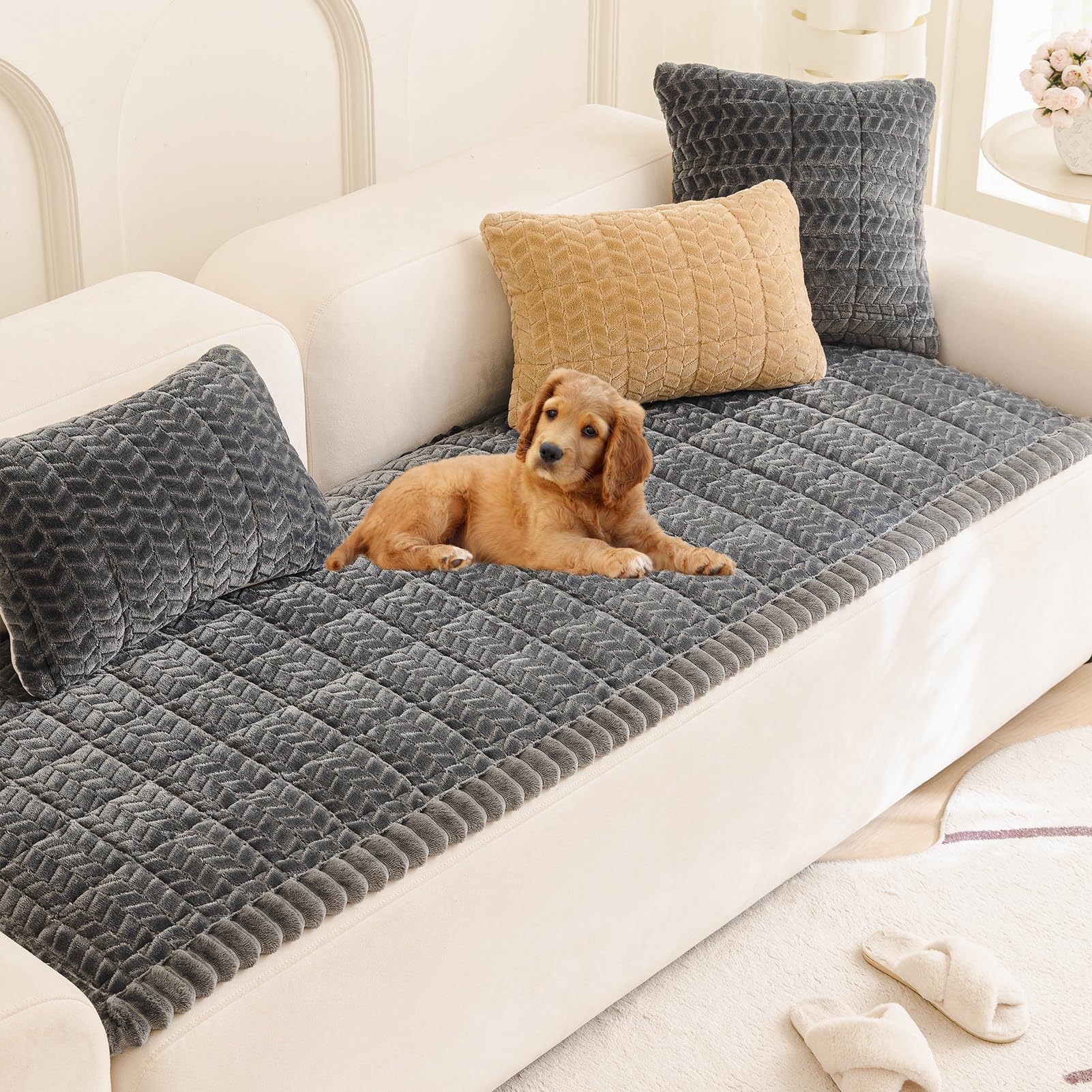 Pet Couch Cover Dogs Washable Sofa Protector Covers Non Slip Fuzzy Dog Mat