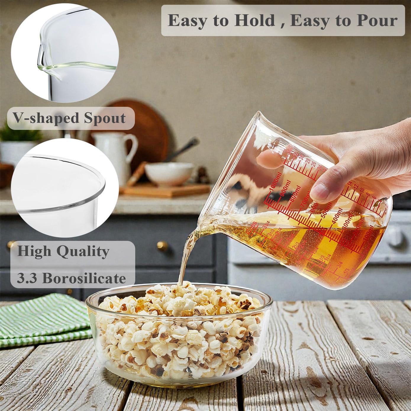 High Borosilicate Glass Measuring Cup