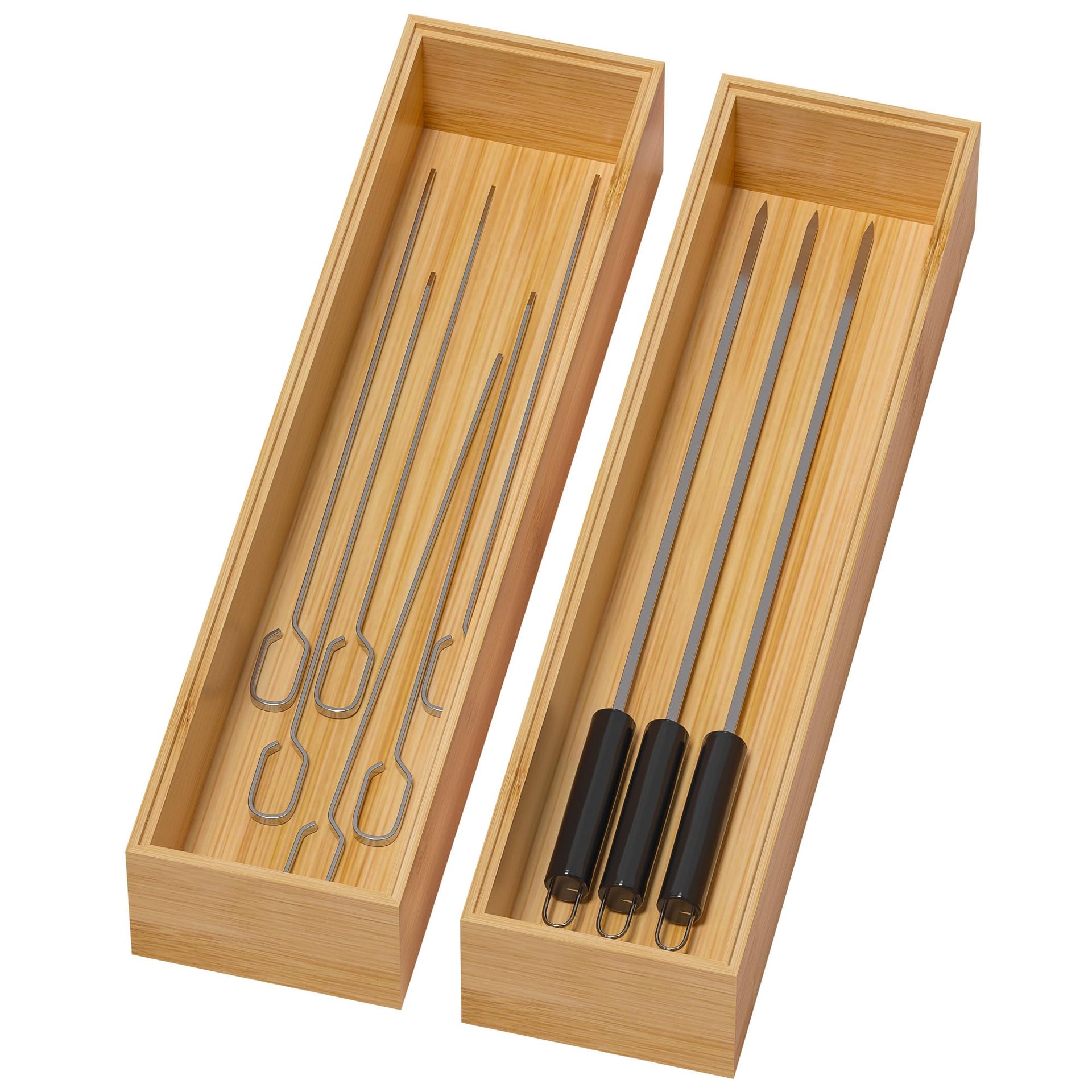 Bamboo Drawer Organizer (2 Count)
