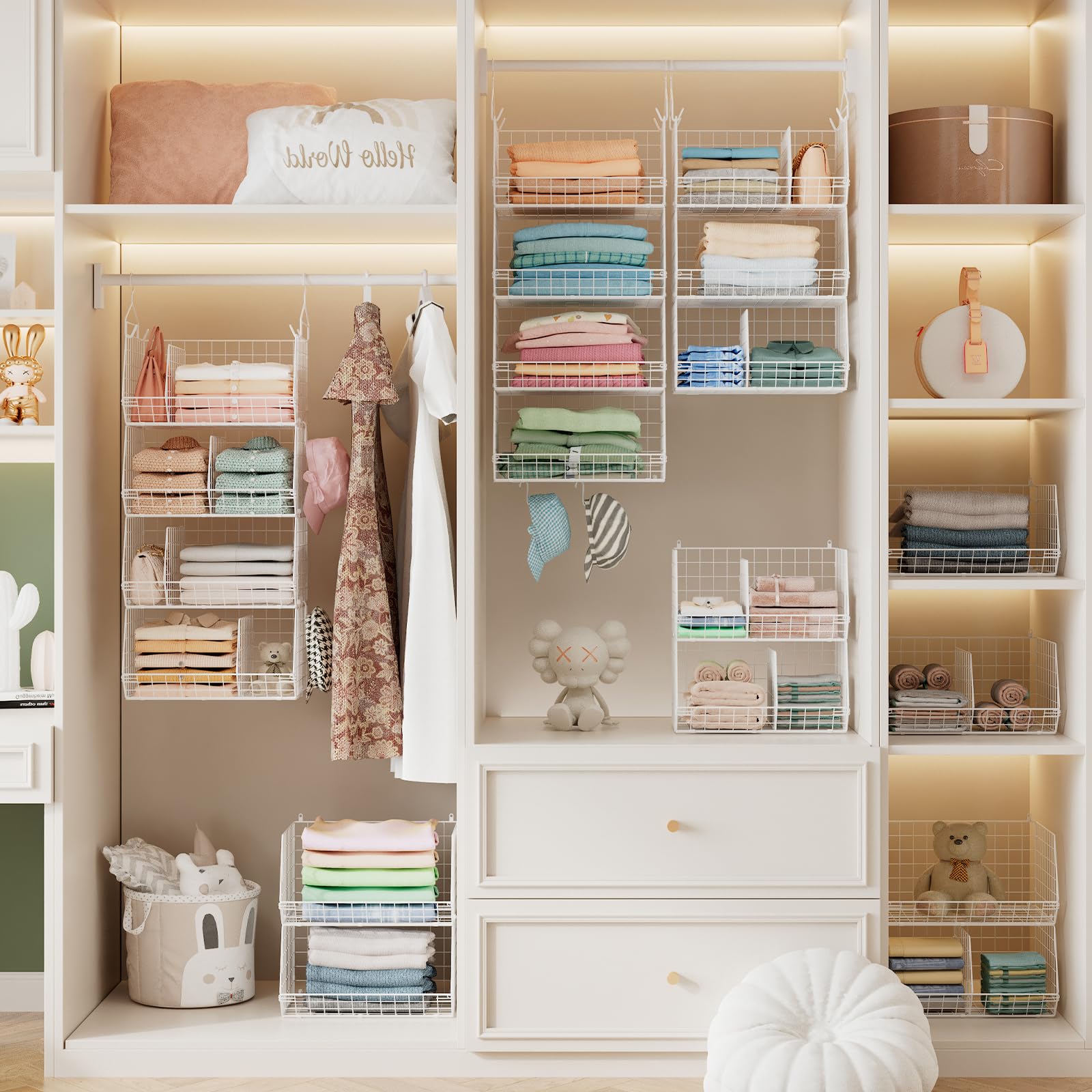 4 Tier Extra Large Hanging Closet Organizer (4 Count)