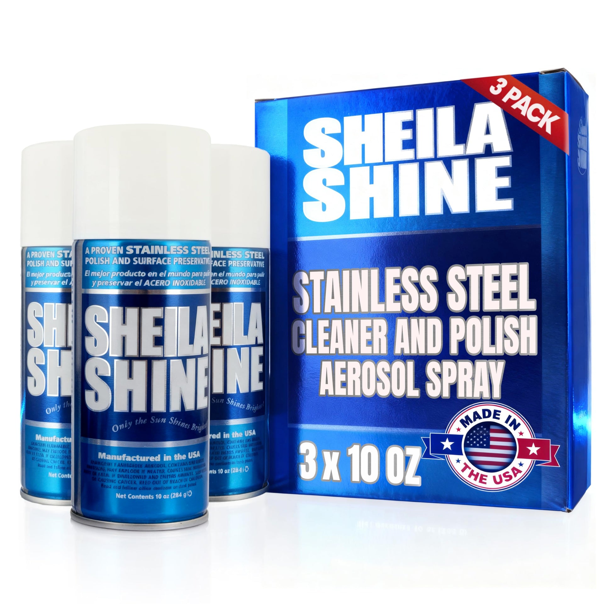 3 x 10oz Stainless Steel Cleaner and Polish (30 Ounce)
