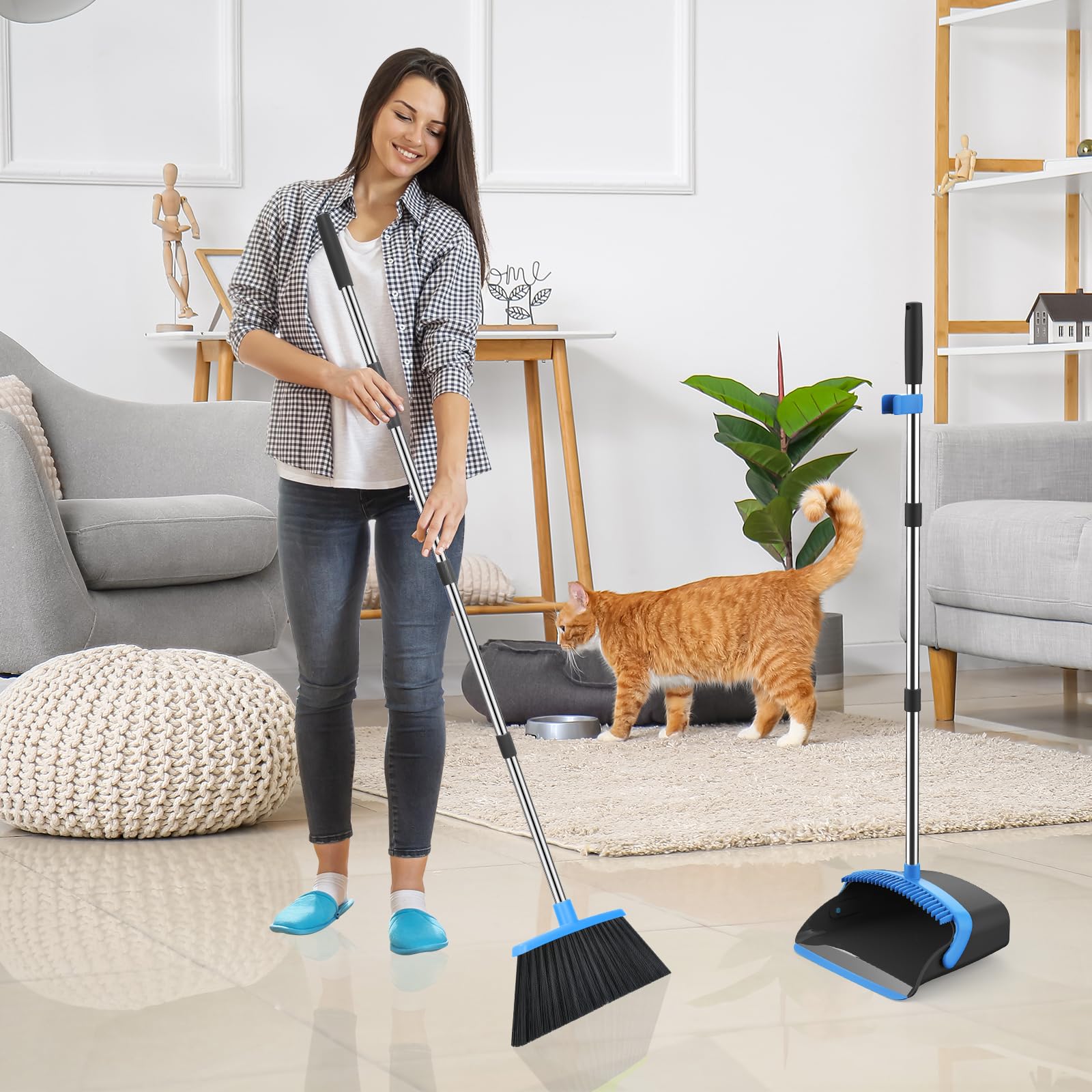 Broom and Dustpan Set (4 Count)