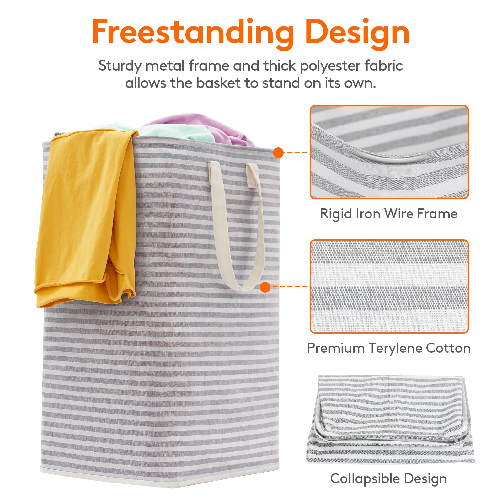 1 Pack Laundry Basket 80L Each