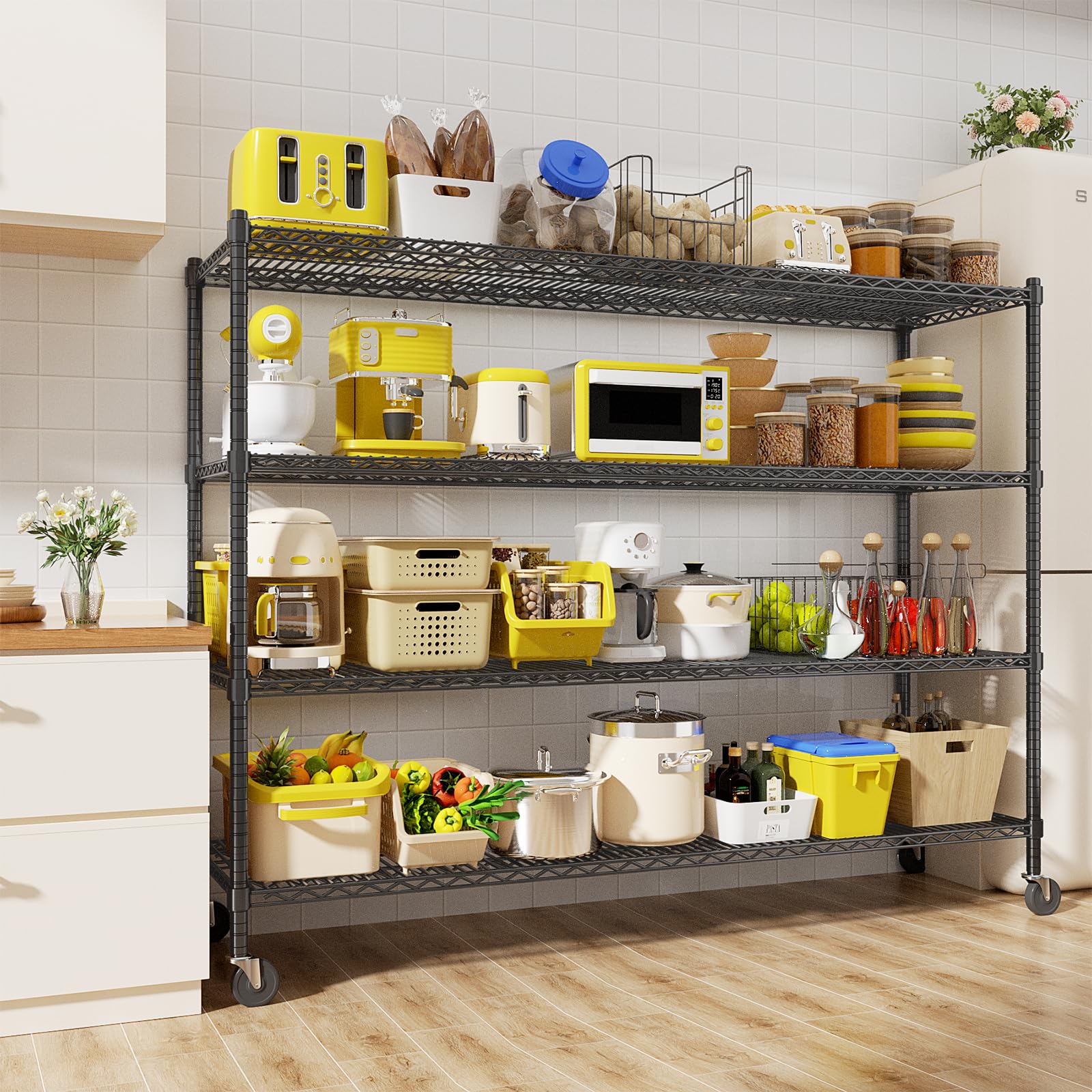 Storage Shelves with Wheels