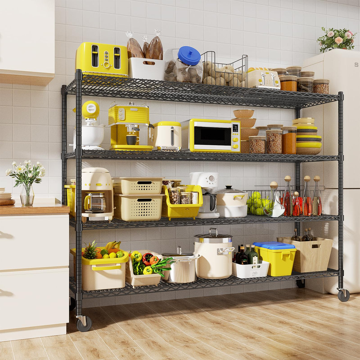 Storage Shelves with Wheels