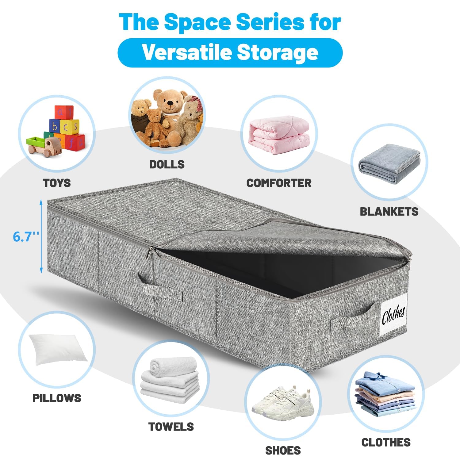 Under Bed Storage Container Bins 2 Pack (2 Count)