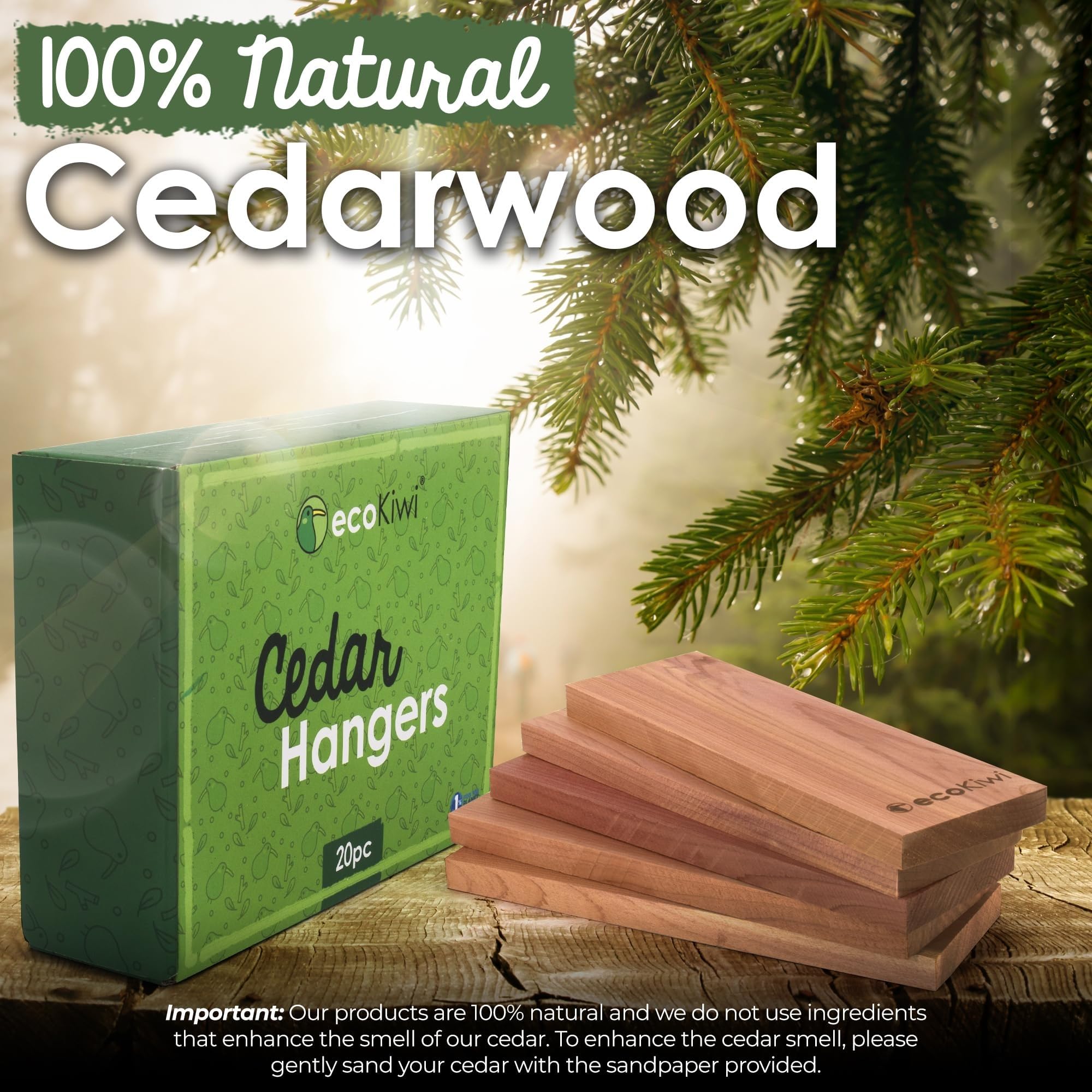 Cedar Blocks for Clothes Storage (20 Count)
