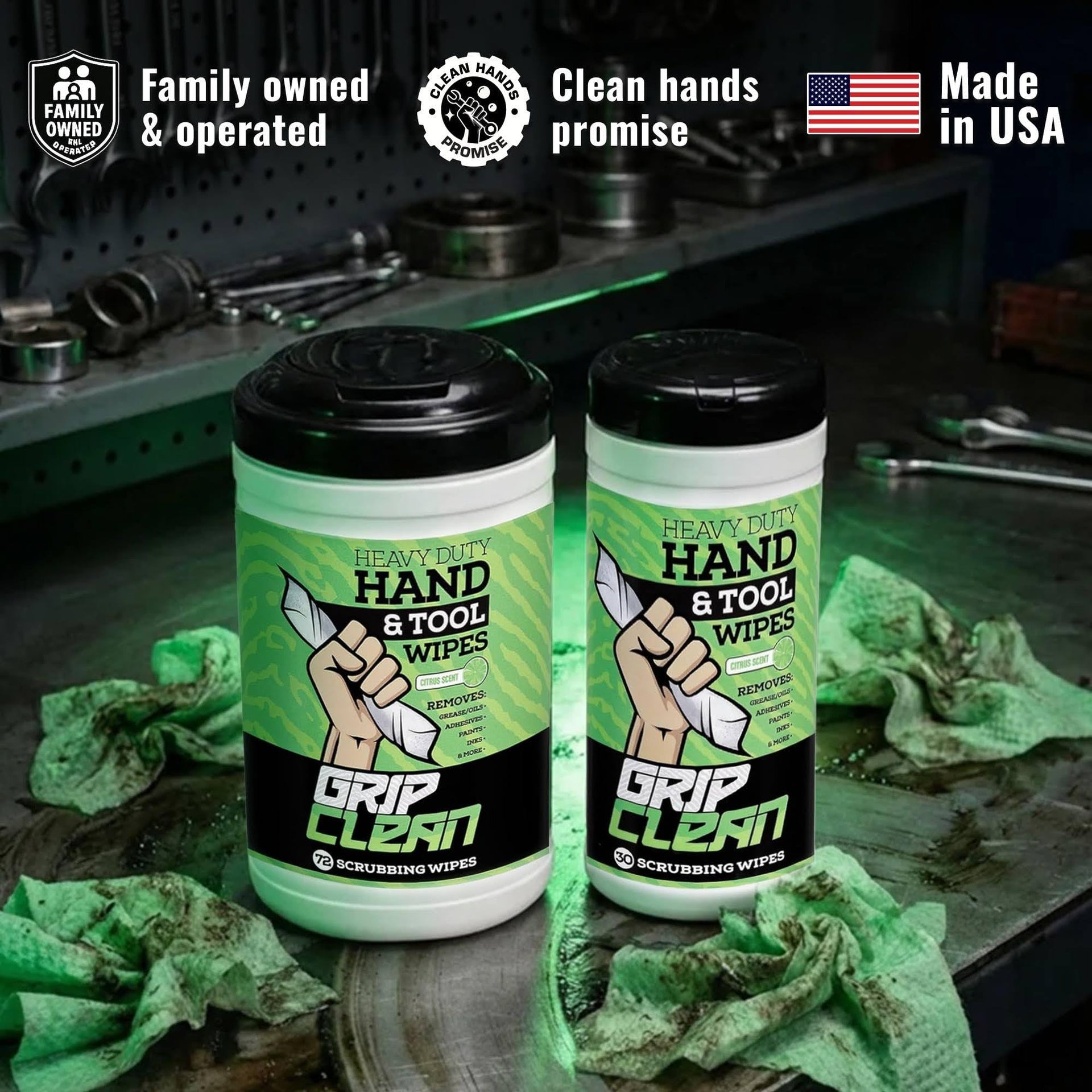 Heavy Duty Hand Cleaning Wipes (72 Count)