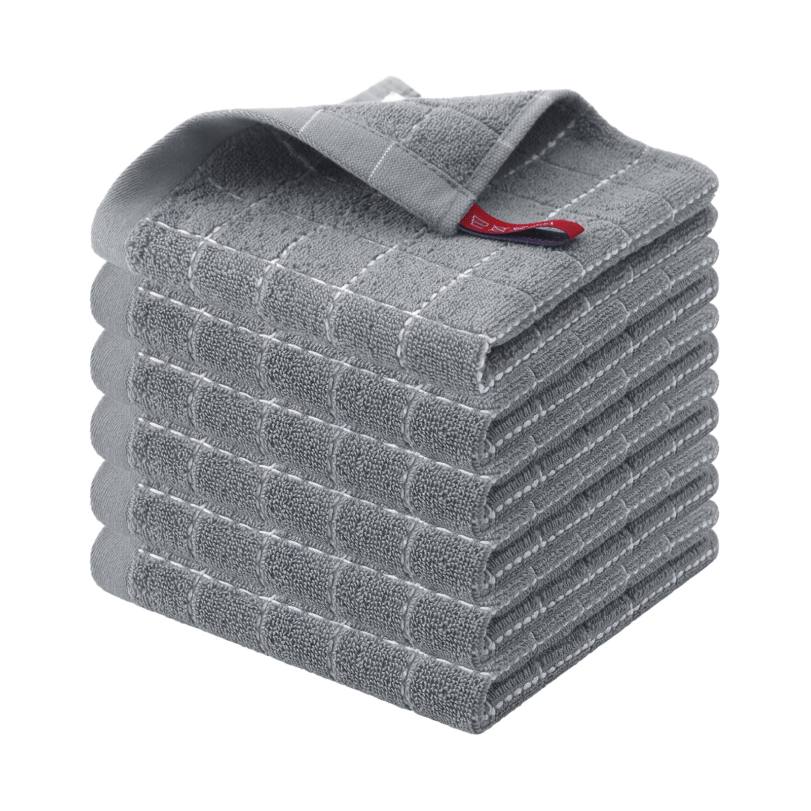100% Cotton Terry Kitchen Dish Cloths (6 Count)