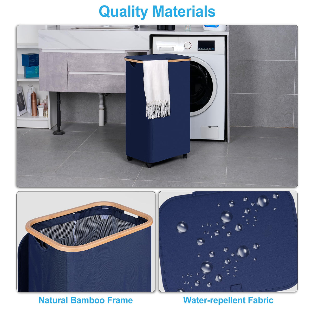 Laundry Basket with Wheels