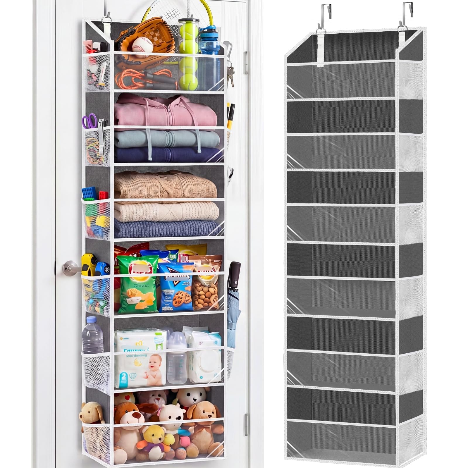 Over Door Organizer with 6 Large Pockets