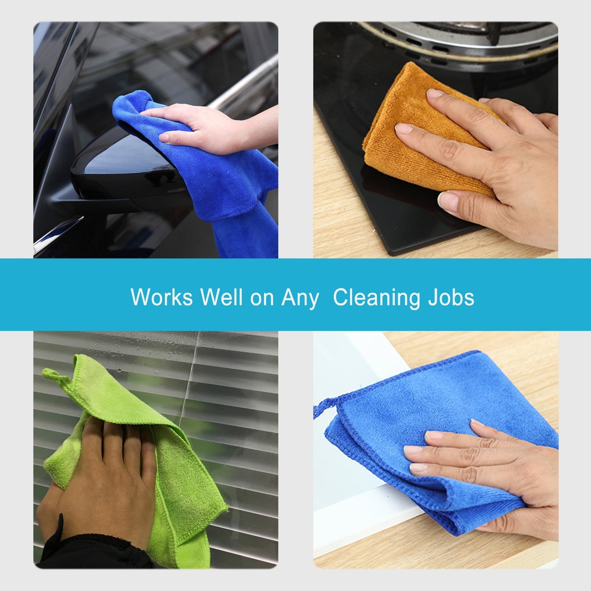 Microfiber Ultra Absorbent 400 GSM Microfiber Cleaning Cloths (12 Count)