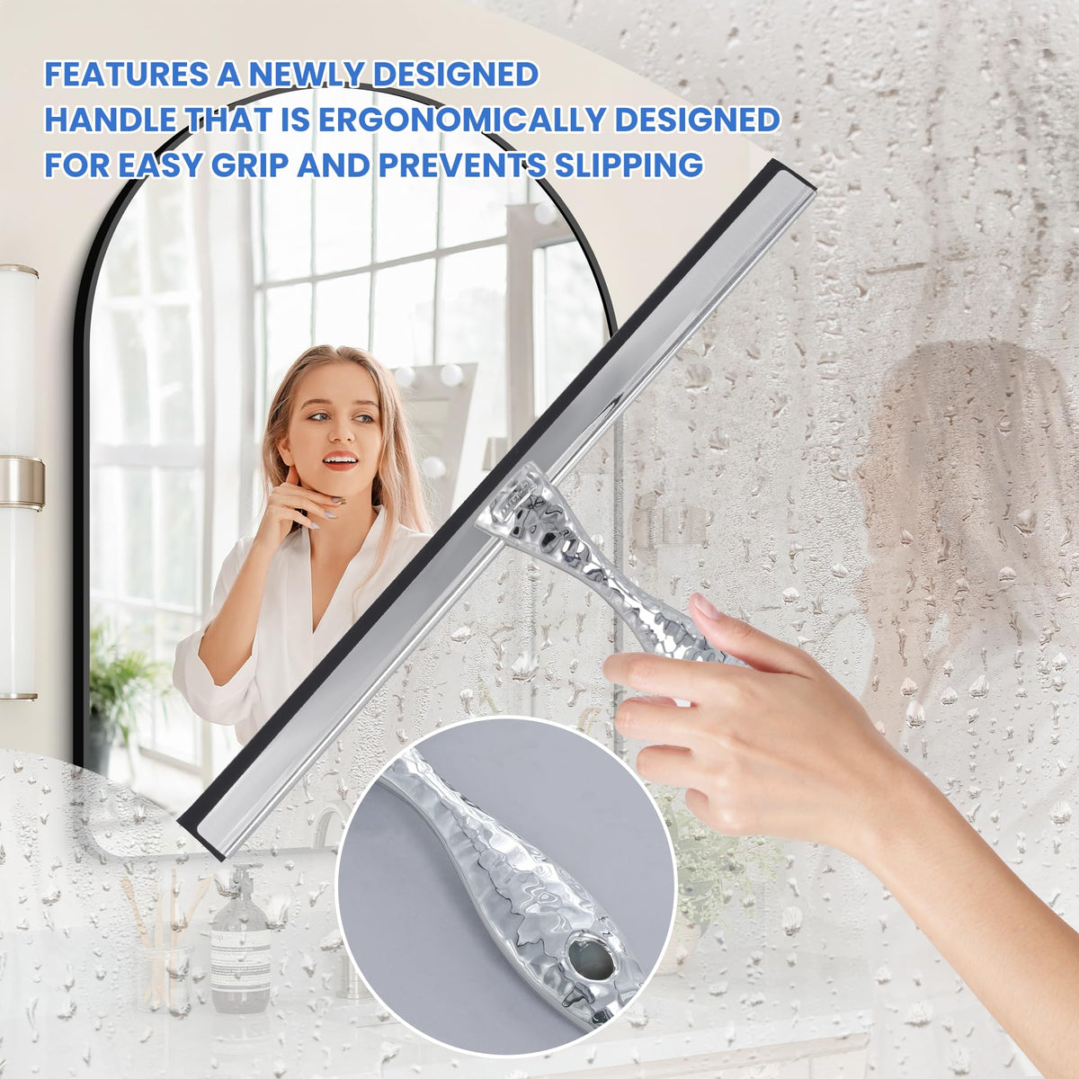All Purpose Silicone Shower Squeegee for Shower Glass Door