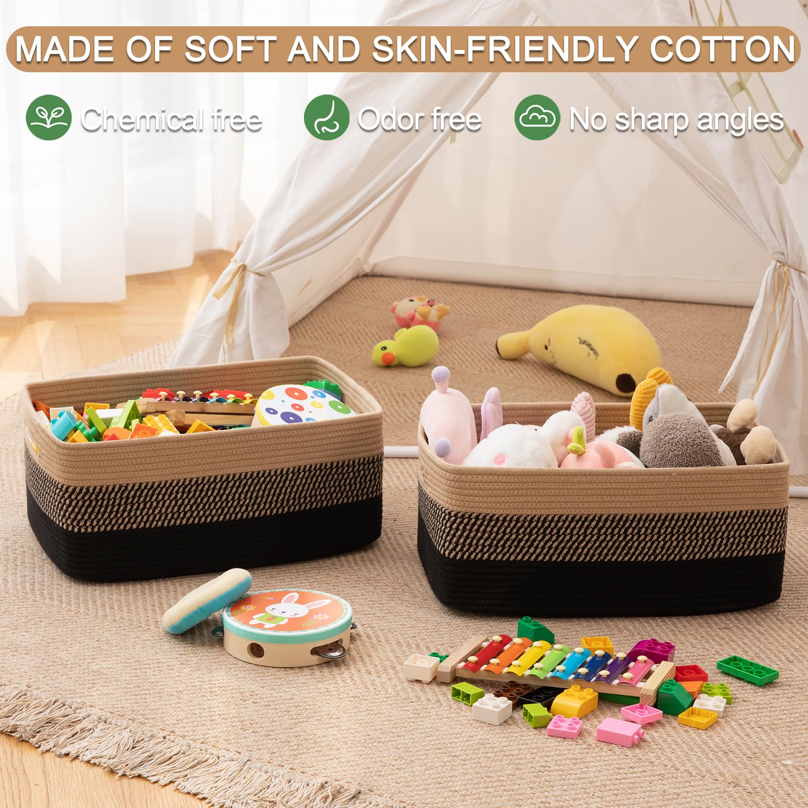 Large Storage Basket for Organizing (2 Count)
