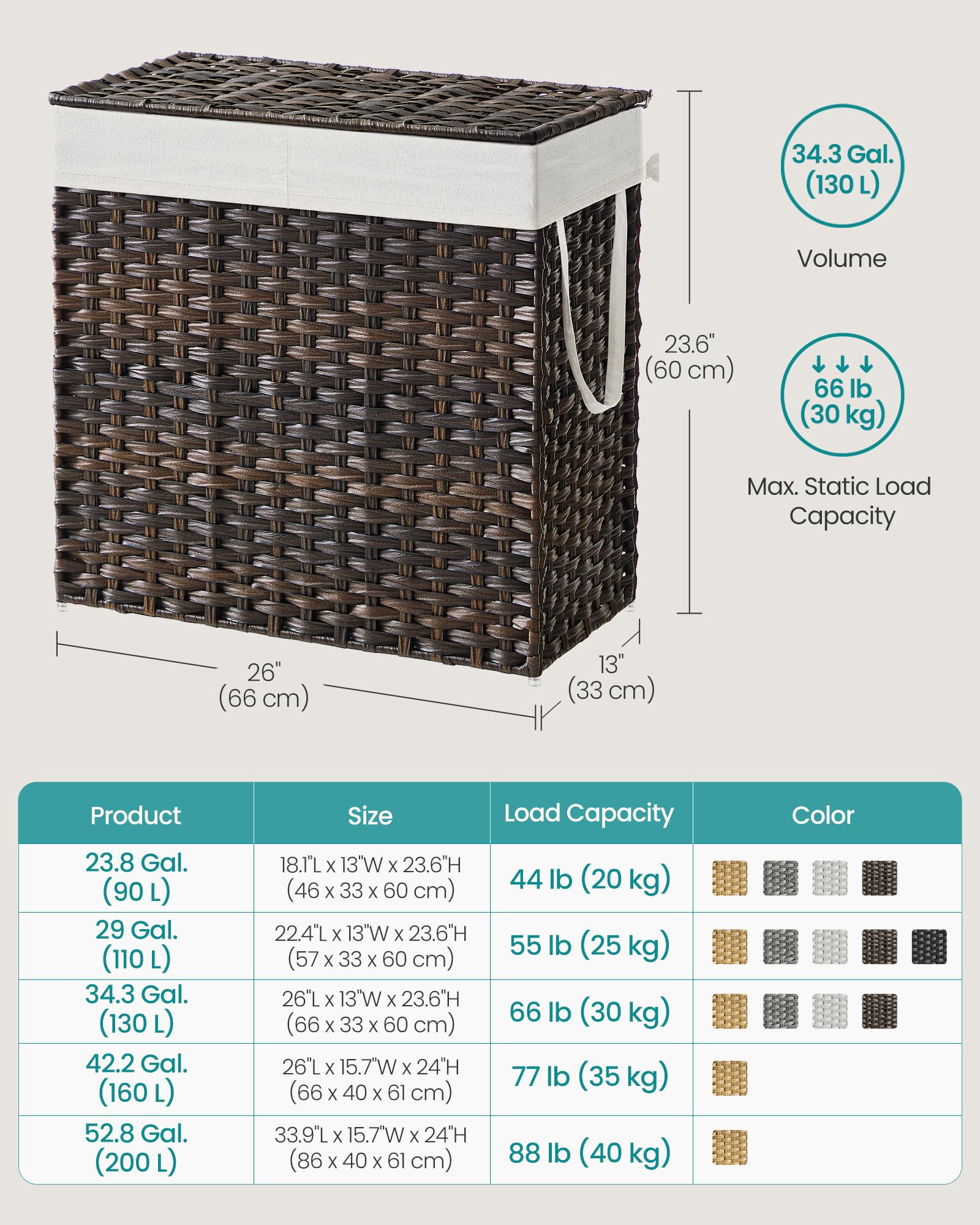 Laundry Hamper with Lid - ModHome Supplies