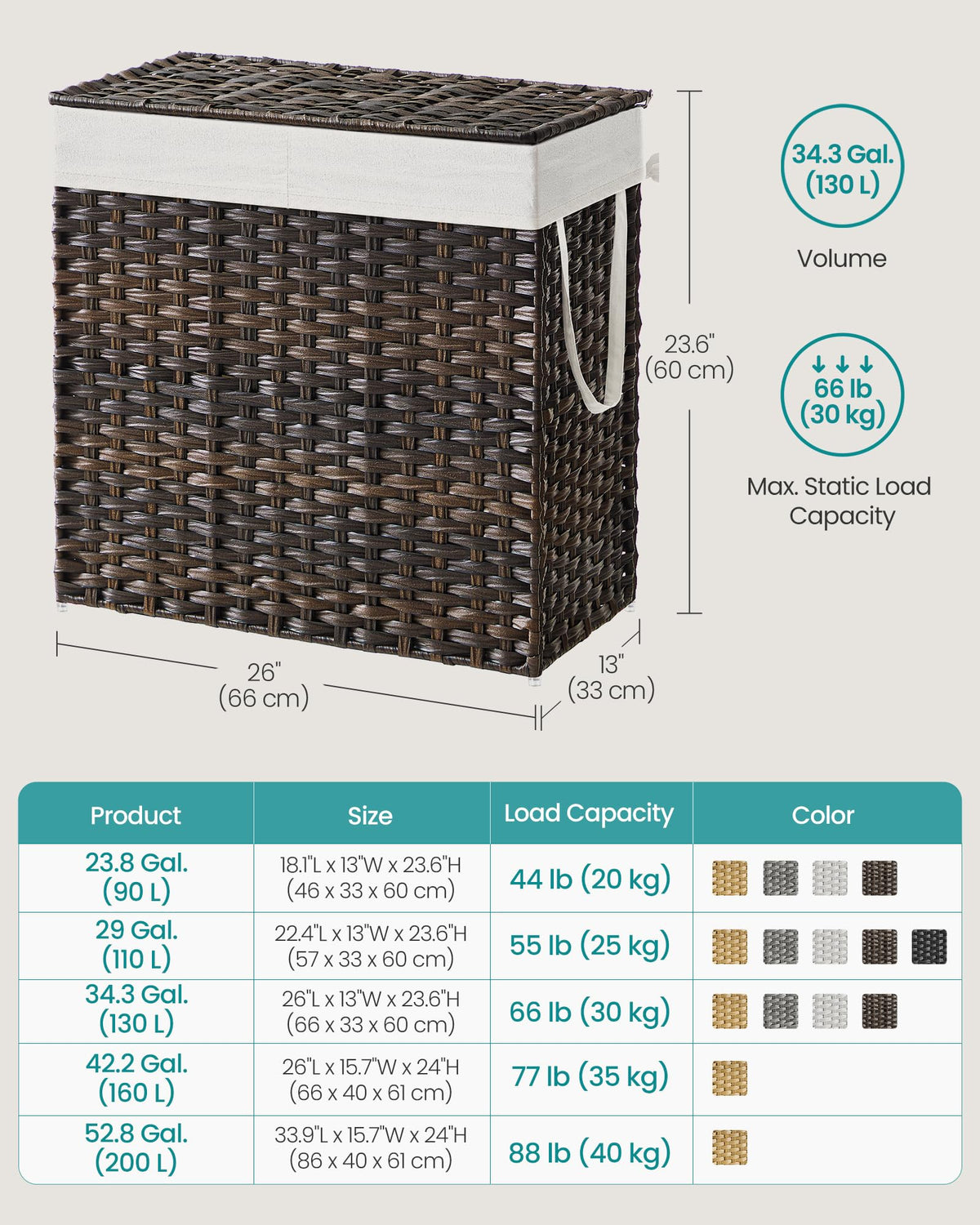 Laundry Hamper with Lid - ModHome Supplies