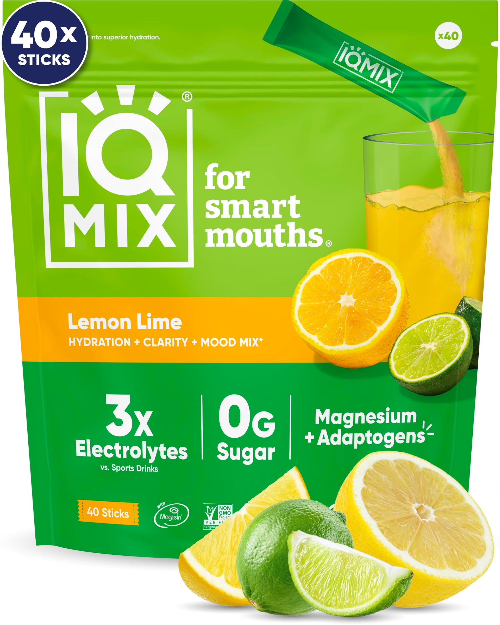 IQMIX Hydration Electrolytes Powder Packets (40 Count)