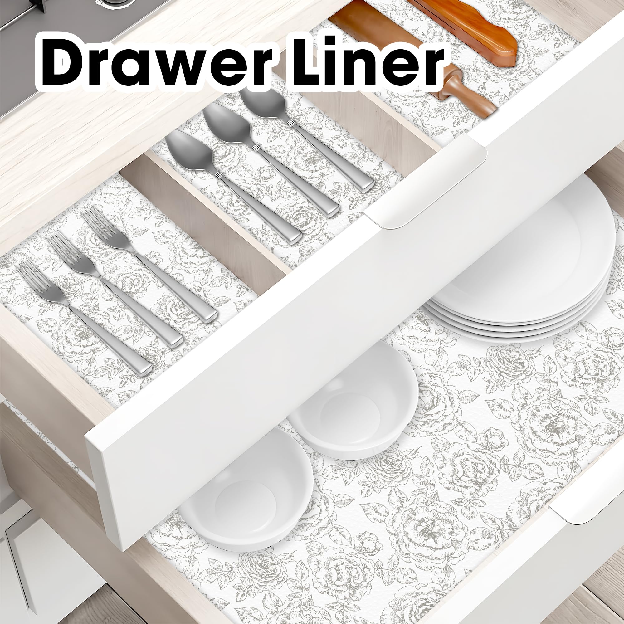 Drawer and Shelf Liner for Kitchen Cabinets Non (10 Sq Ft)