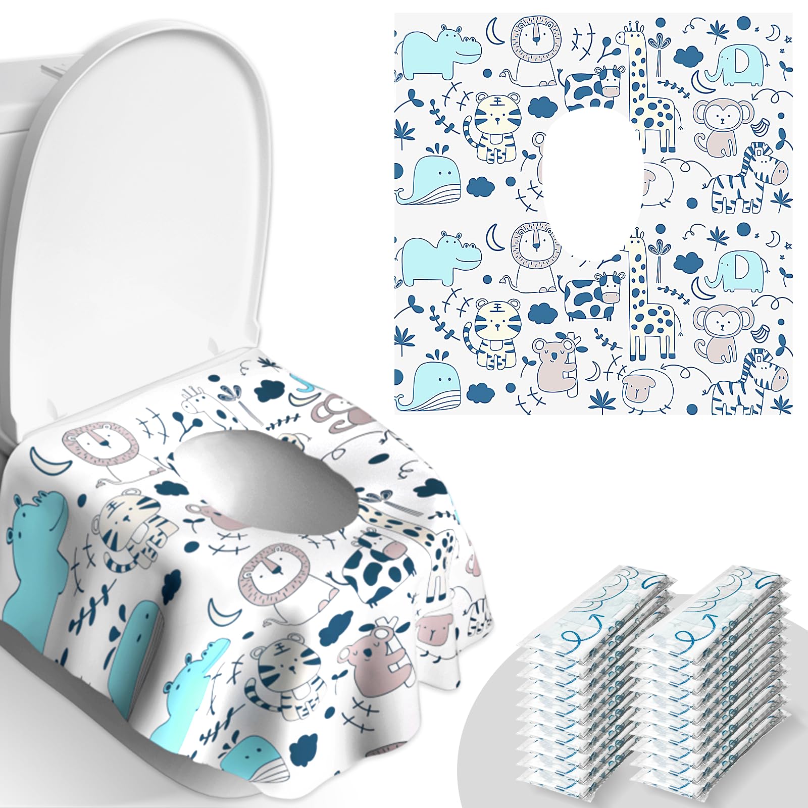 20 Pack Disposable Toilet Seat Covers for Travel (20 Count)