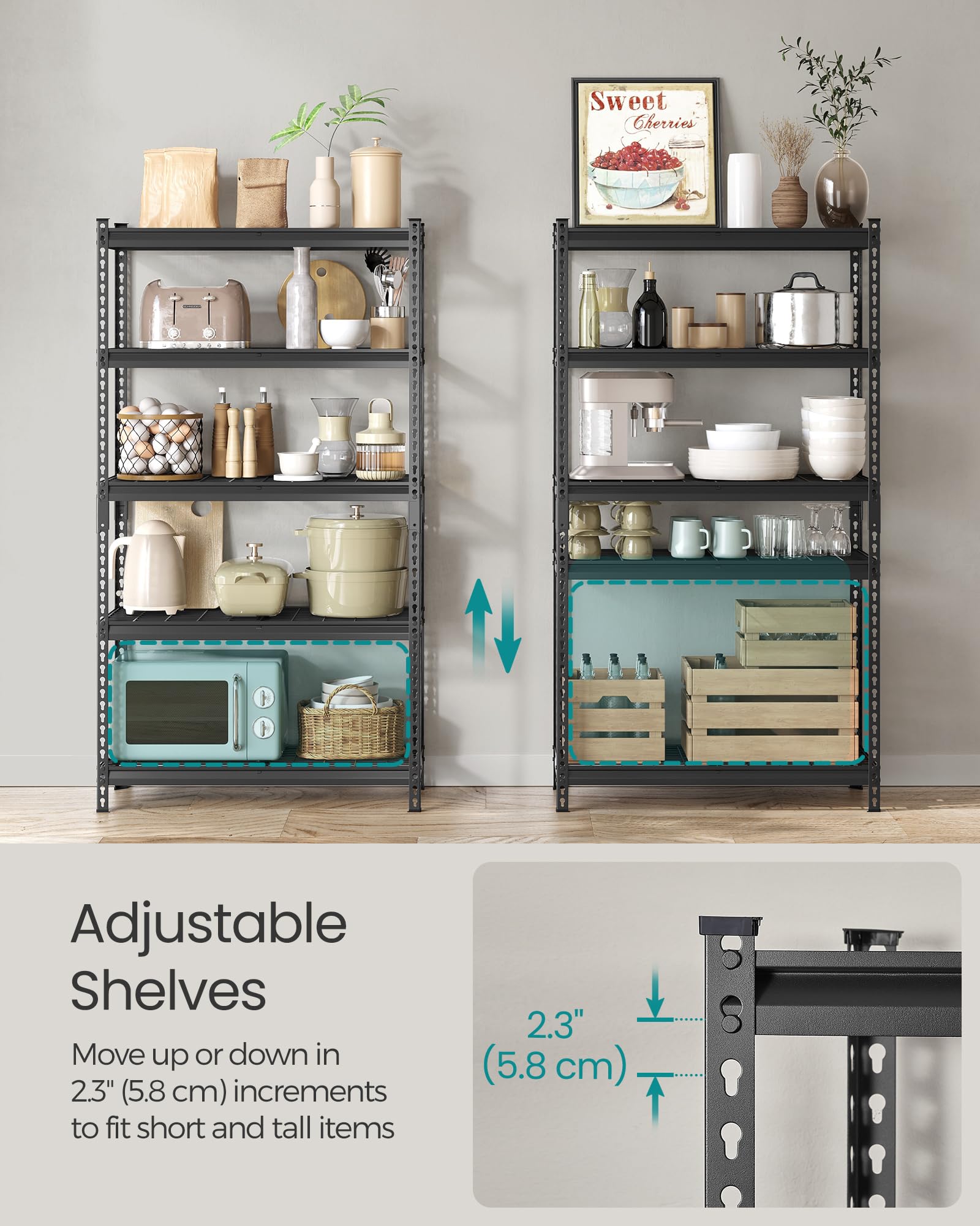 5 Tier Steel Storage Shelves