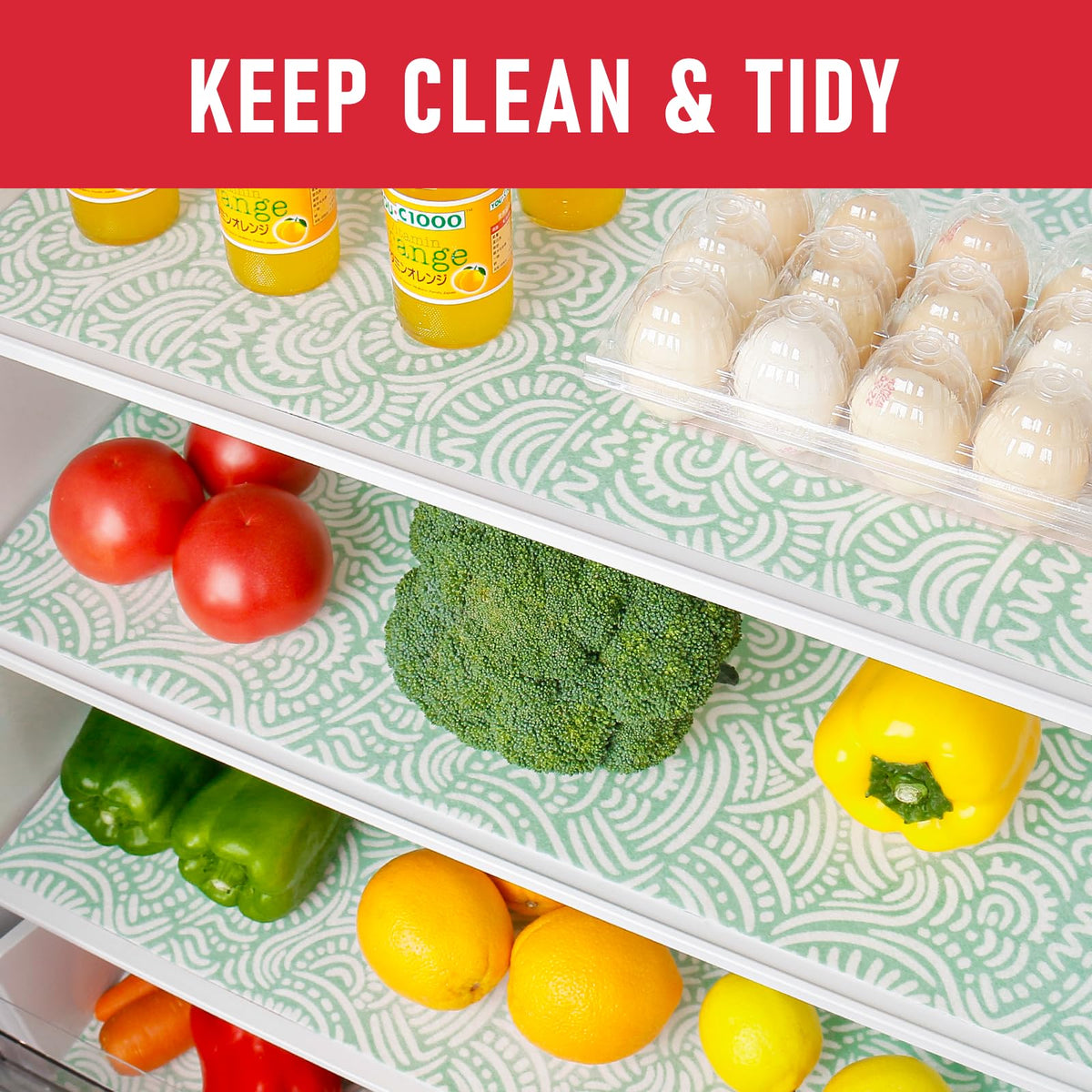 Refrigerator Shelf Liners (12 Sq Ft)