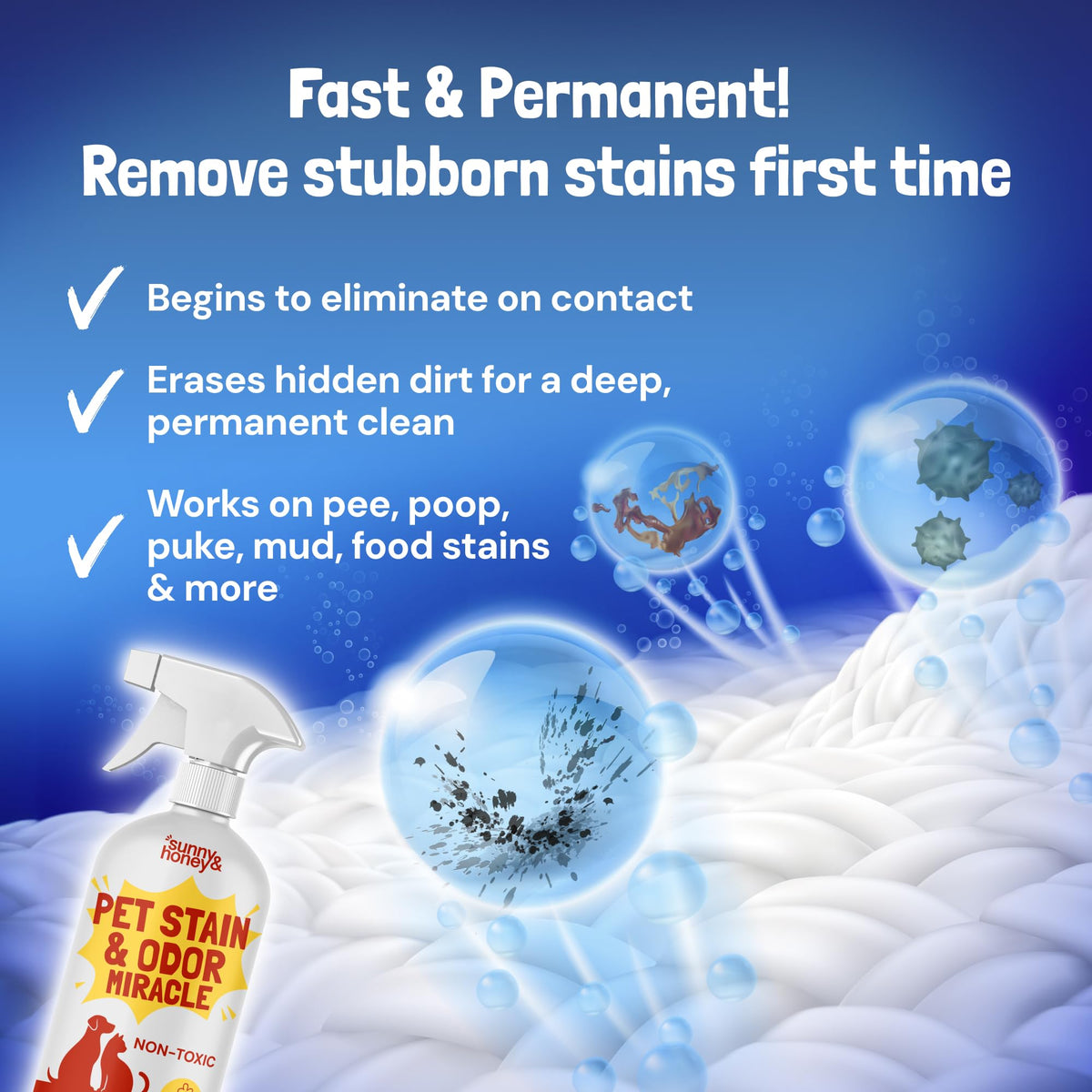 Pet Stain and Odor Remover Spray for Carpets (32 Fl Oz)