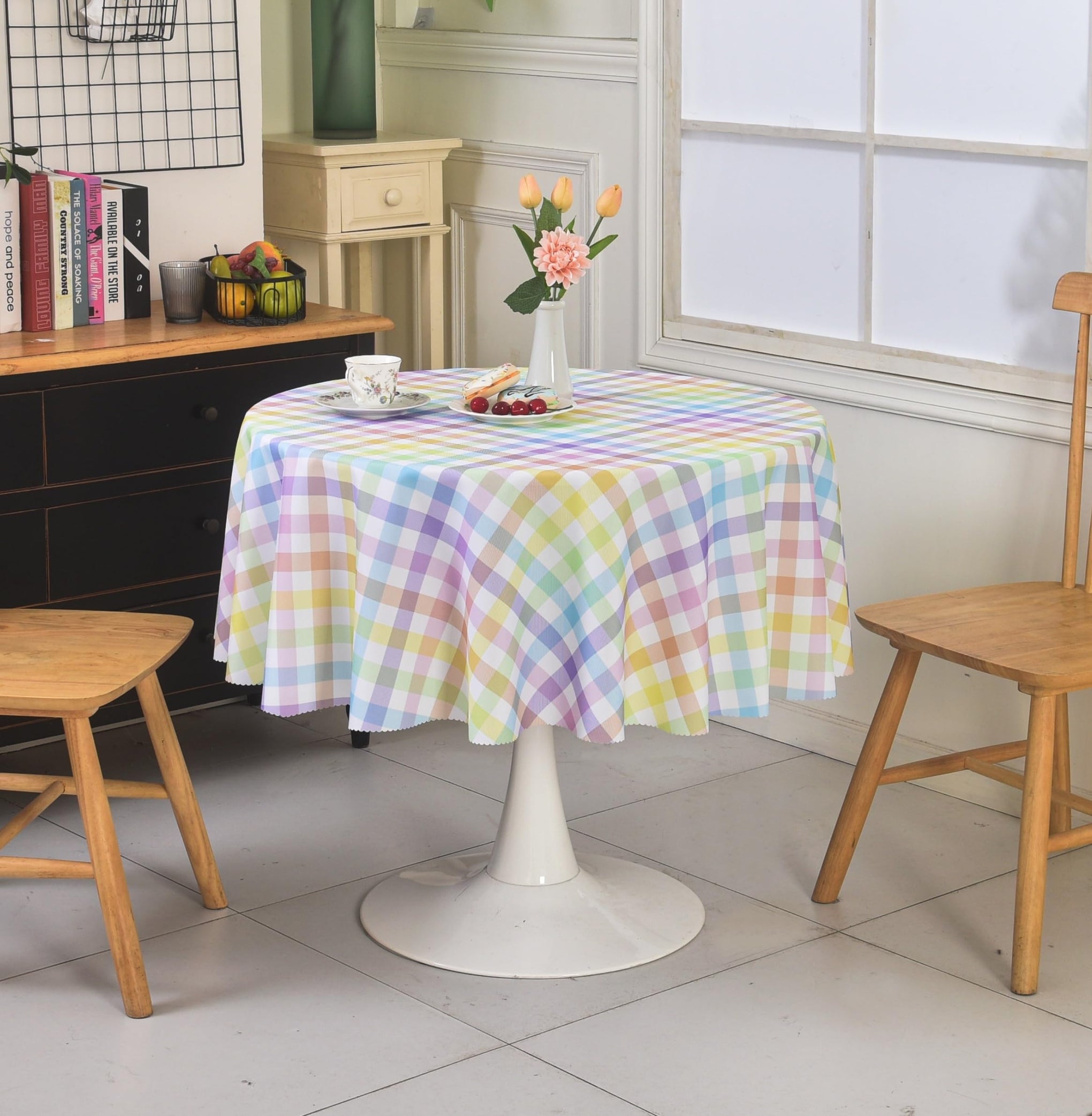 Waterproof Plaid Tablecloth Fabric