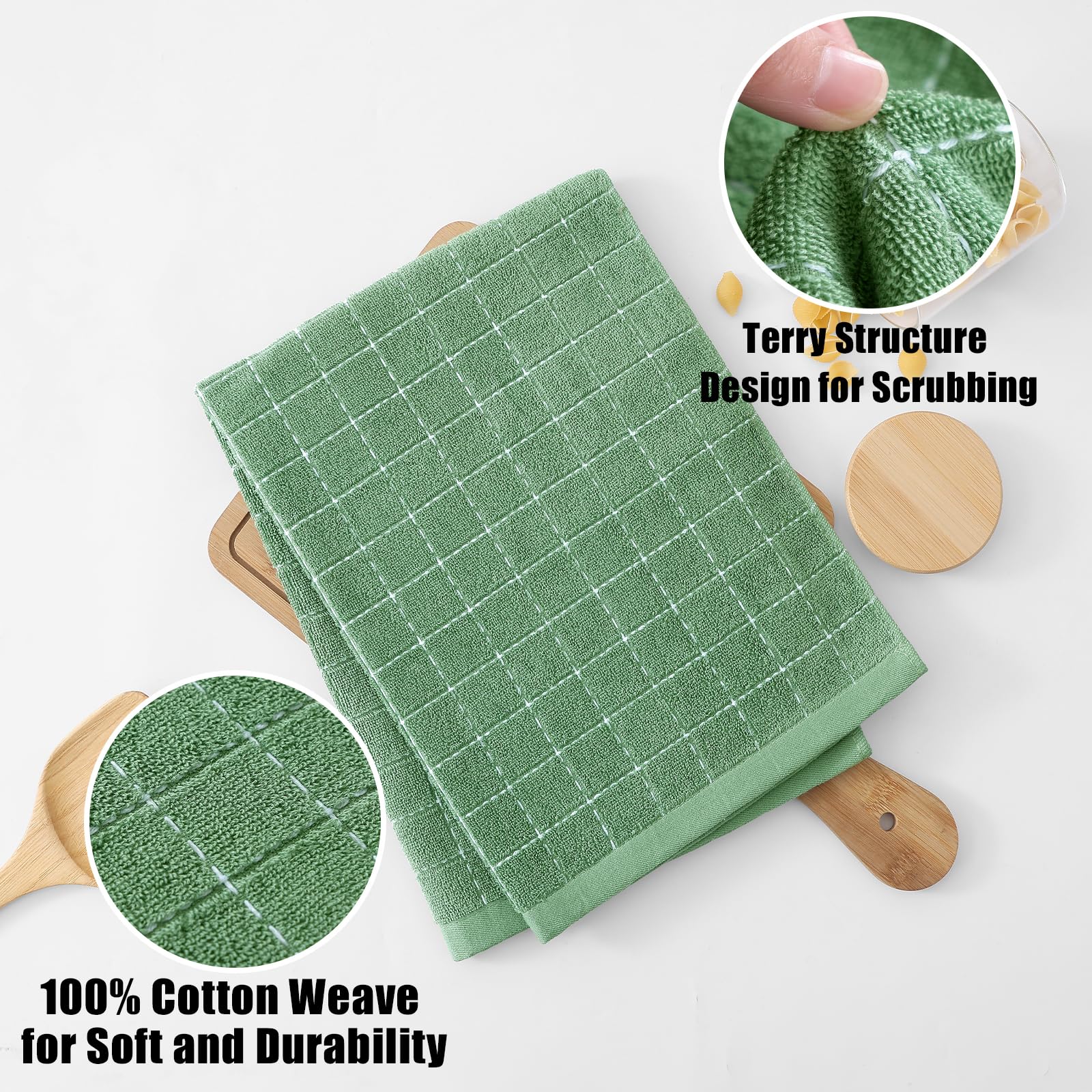 100% Cotton Terry Kitchen Towels (6 Count)