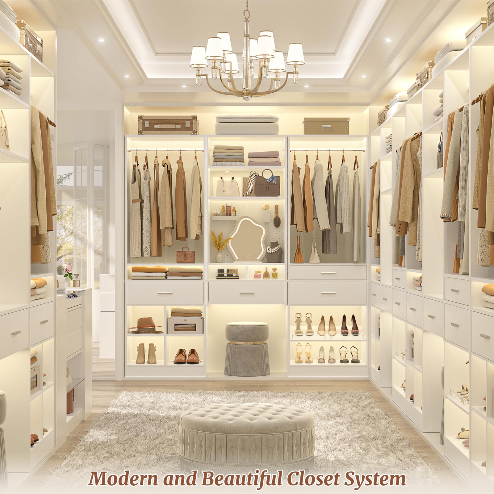 75" Modular Closet System with Magnetic Pegboard (3 Count)