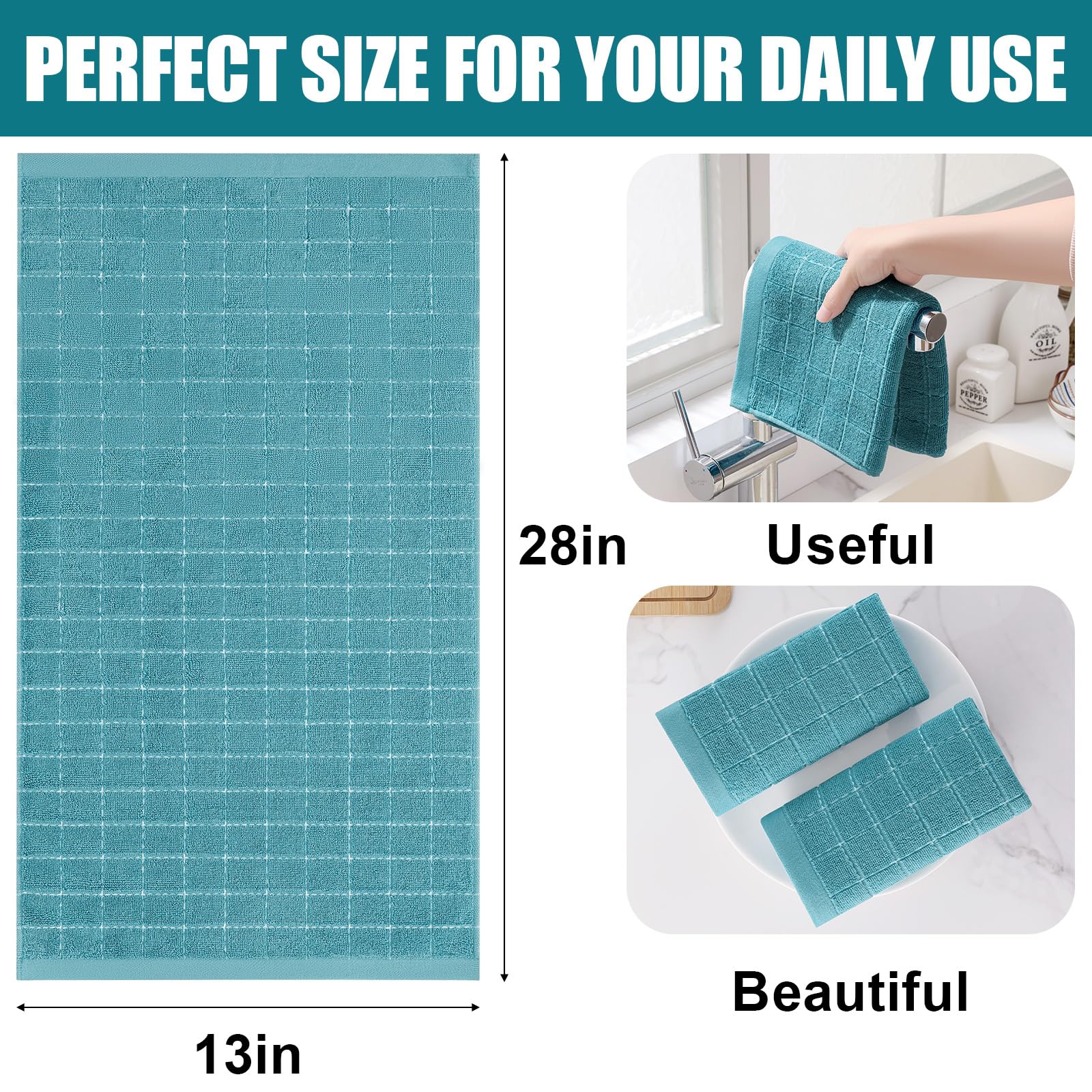 100% Cotton Terry Kitchen Towels (8 Count)