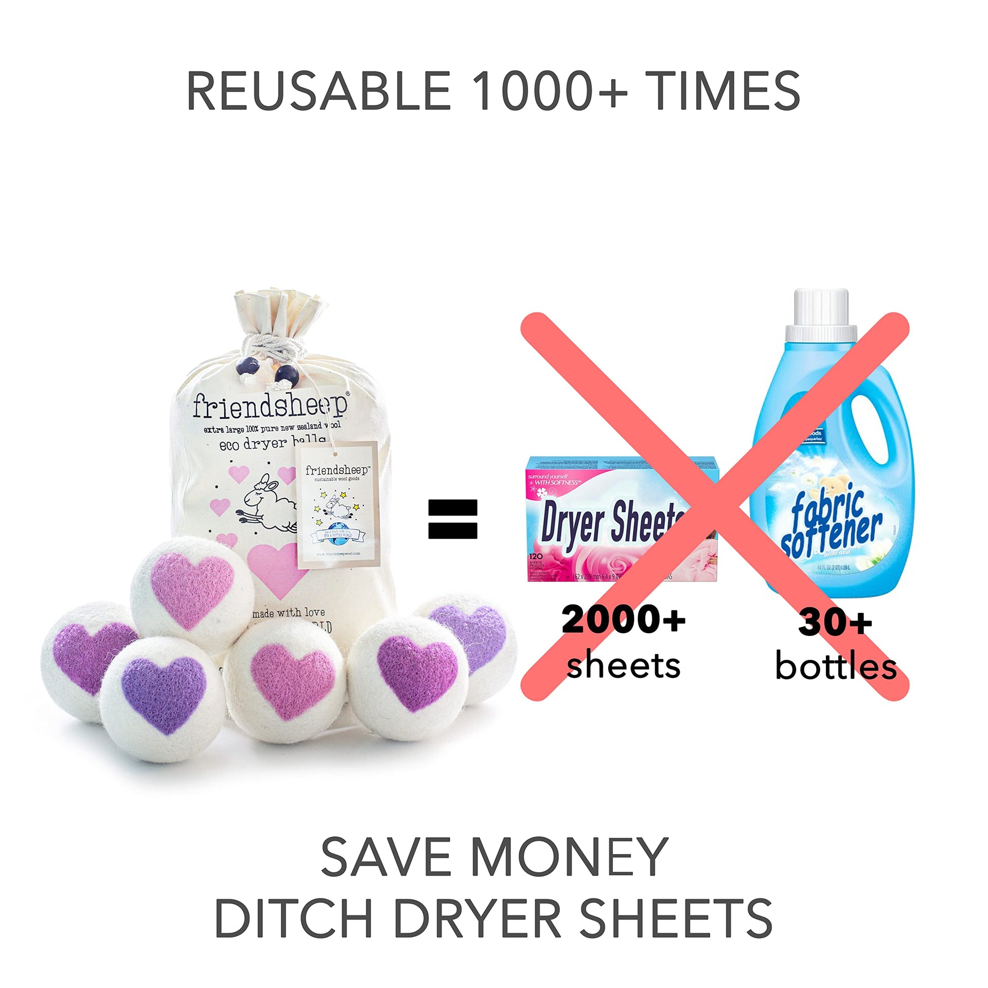 Wool Dryer Balls (6 Count)