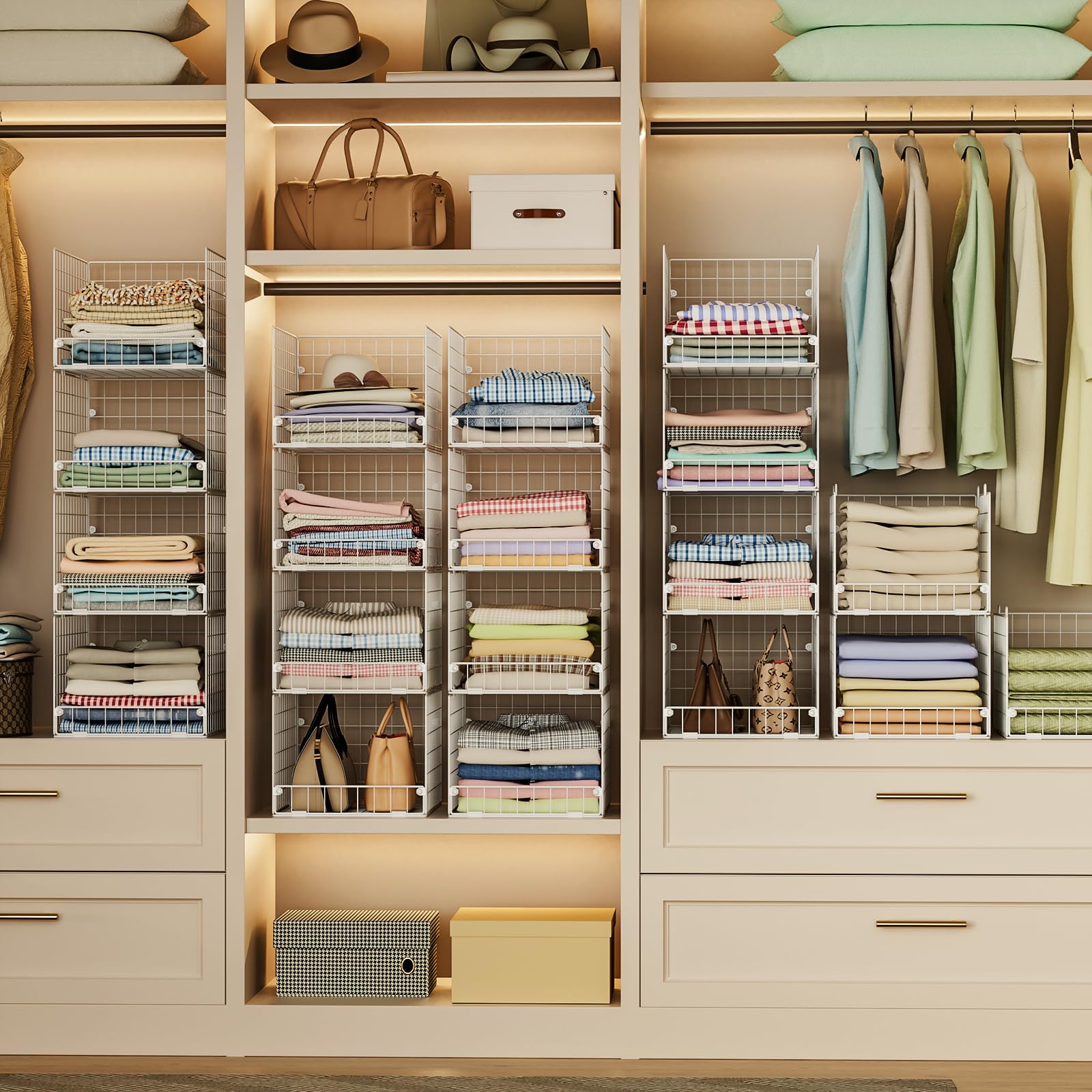 Stackable Closet Organizers and Storage