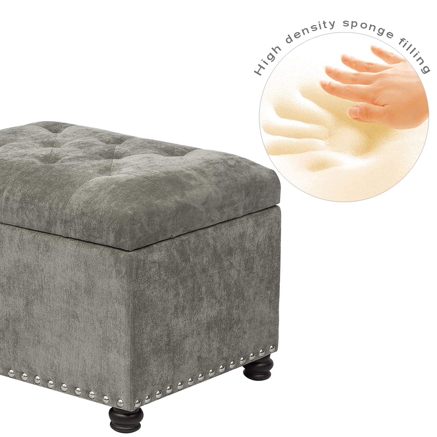 Storage Ottoman Foot Rest Stool