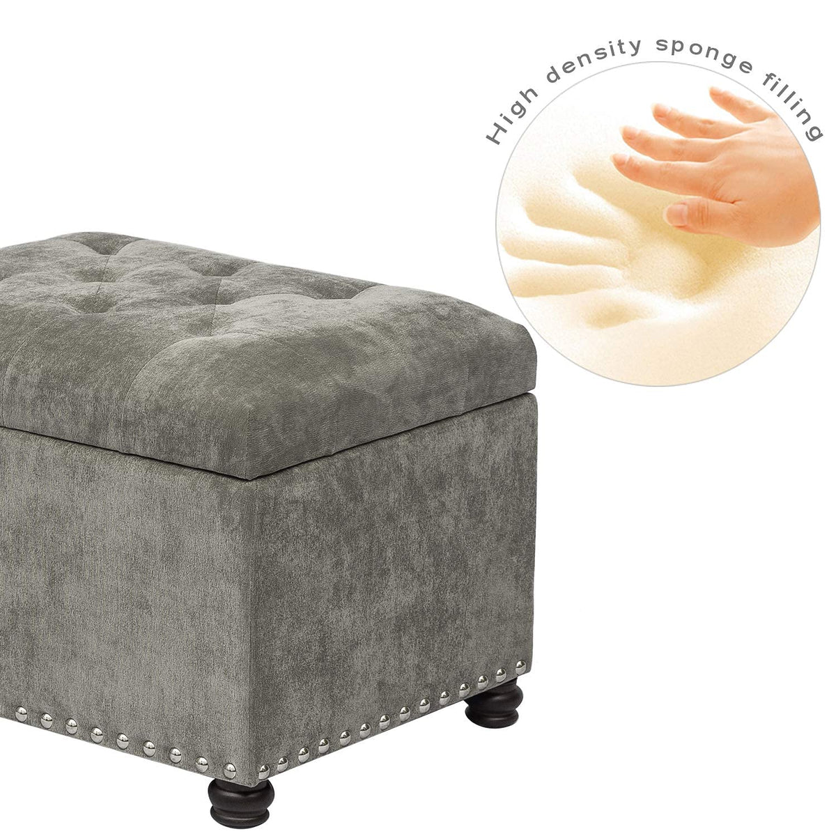 Storage Ottoman Foot Rest Stool