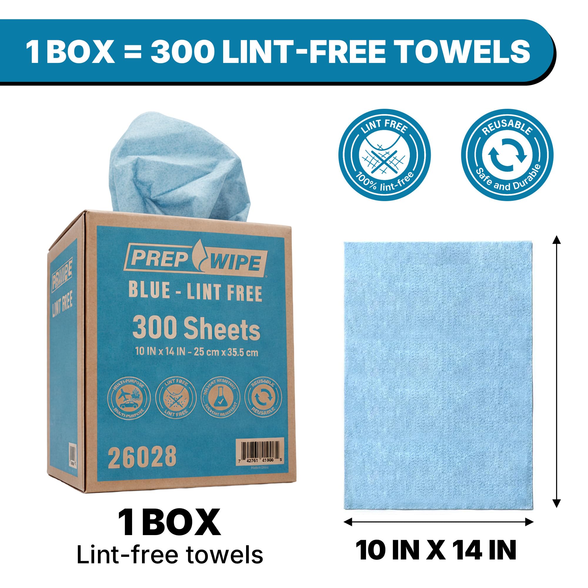 Prep Wipe Lint (300 Count)